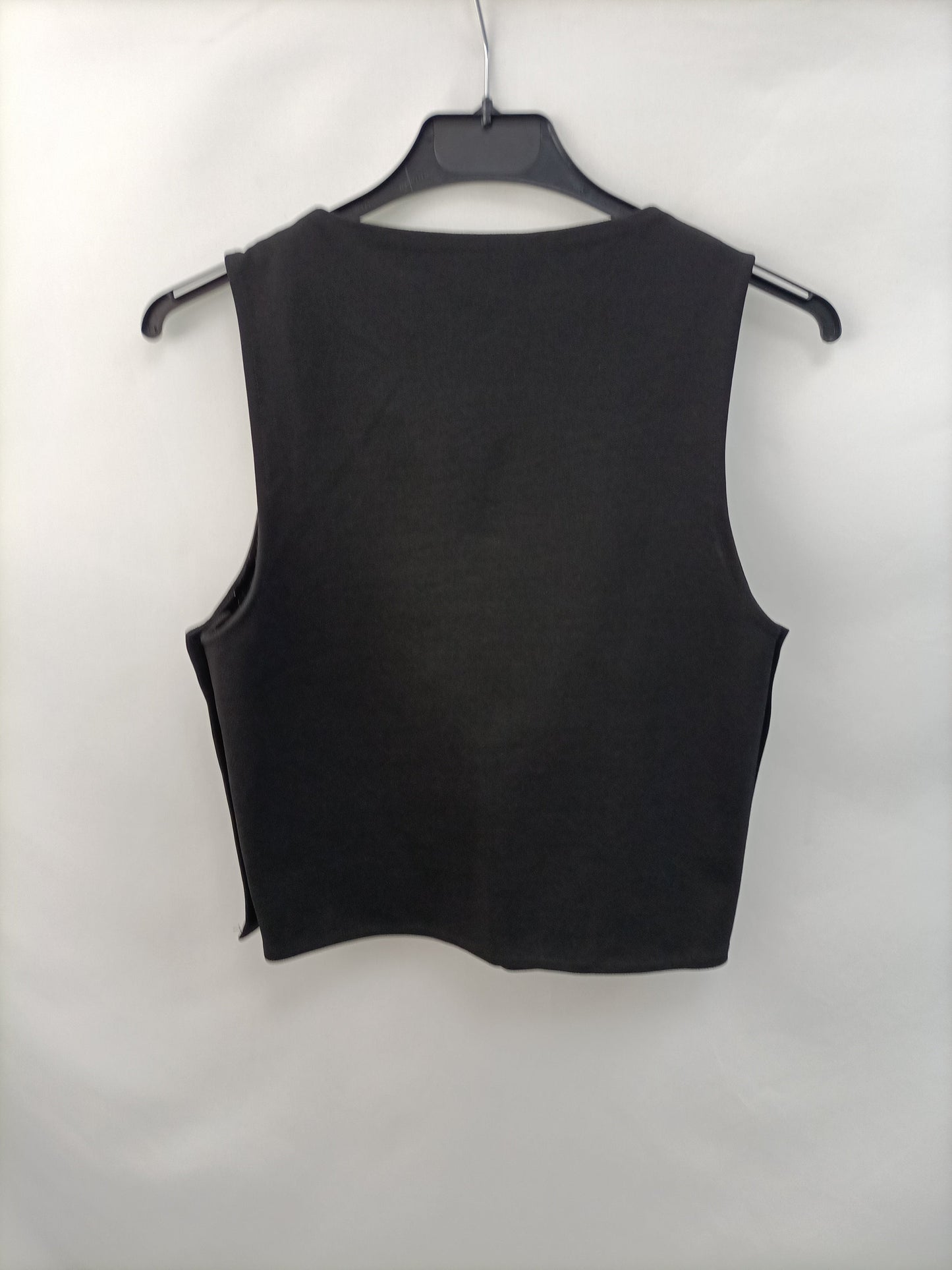 ZARA. Black Top with Buttons TM