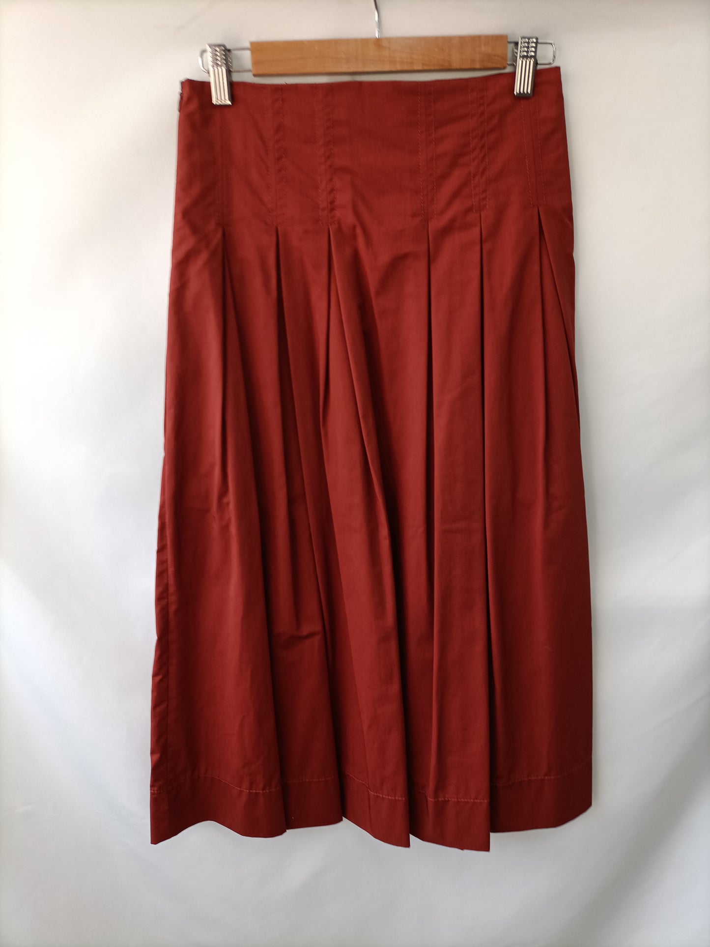 ZARA. Falda midi teja T.s