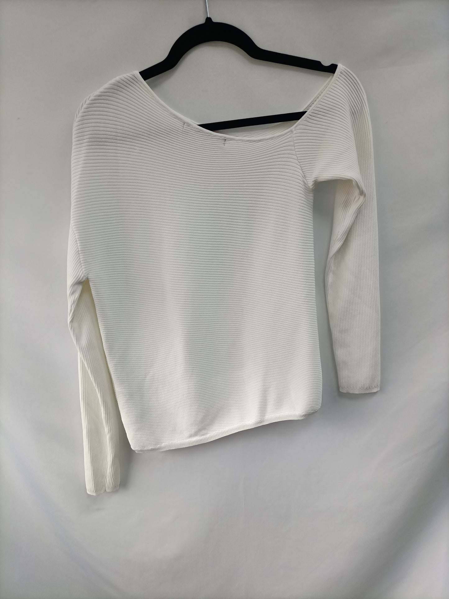 SFERA. Jersey blanco canalé T.l