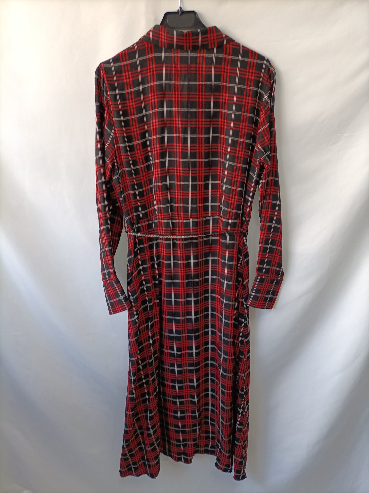 ANDAM. Vestido largo cuadros T.38