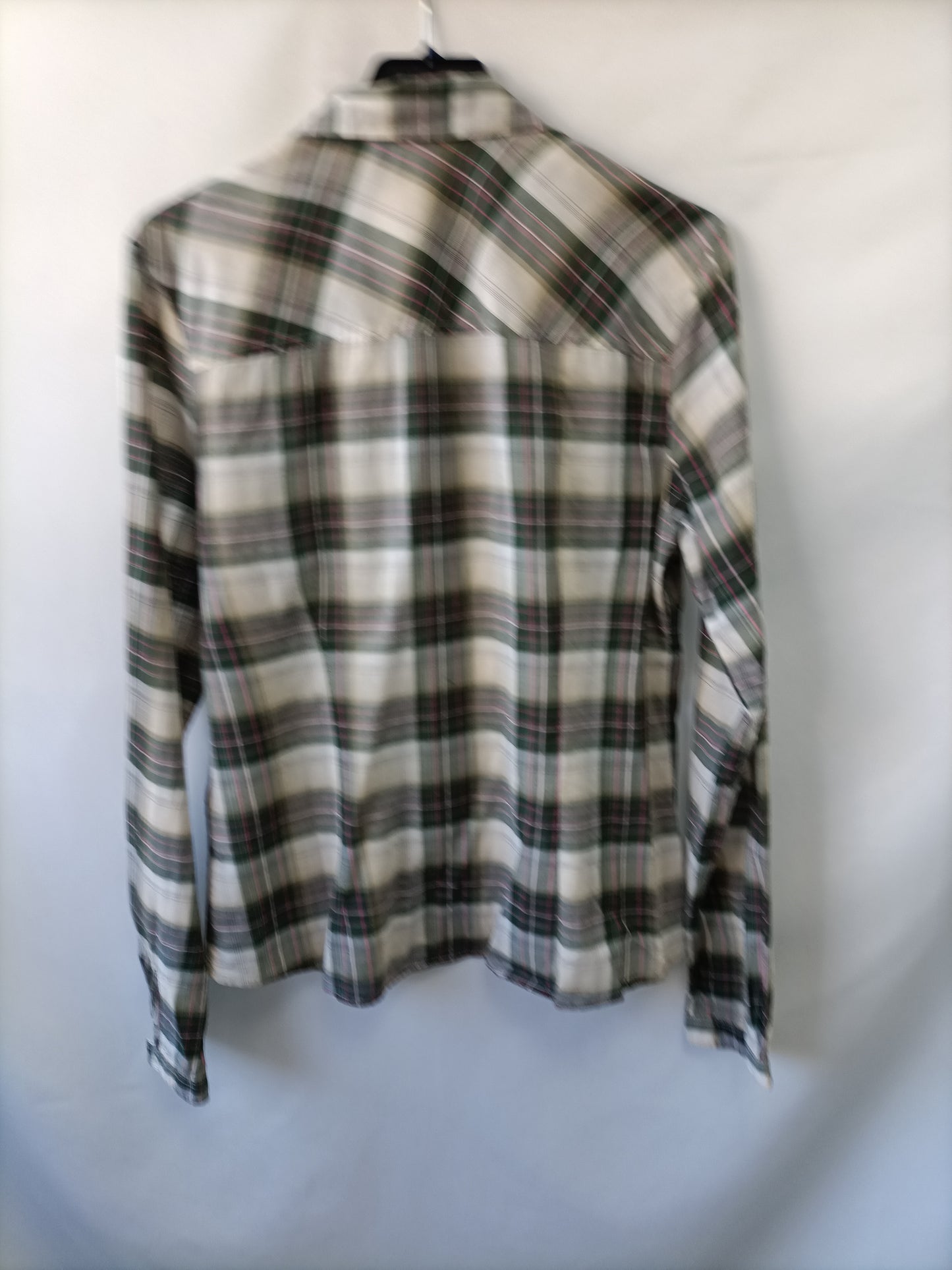 ZARA. Camisa beige cuadros T.l