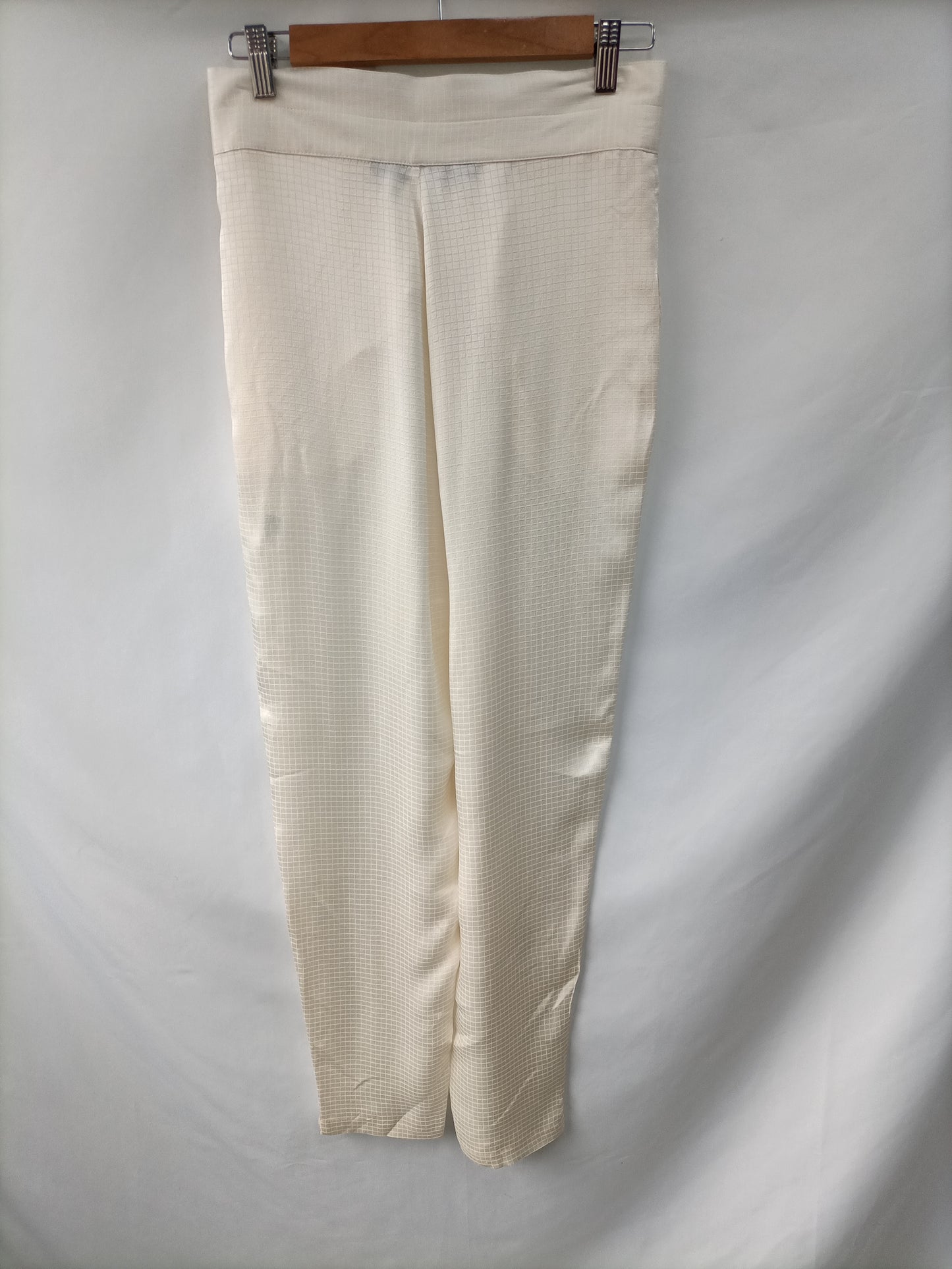LES PRAIRIES DE PARIS. Pantalón seda cuadros T. 0(36)
