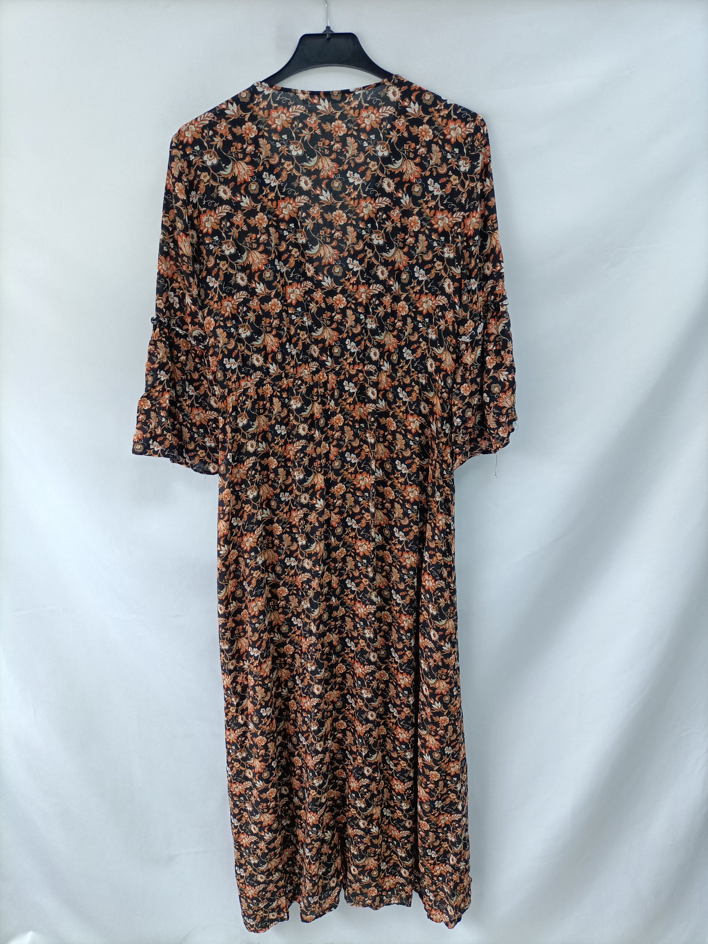 ZARA. Black floral Ts dress