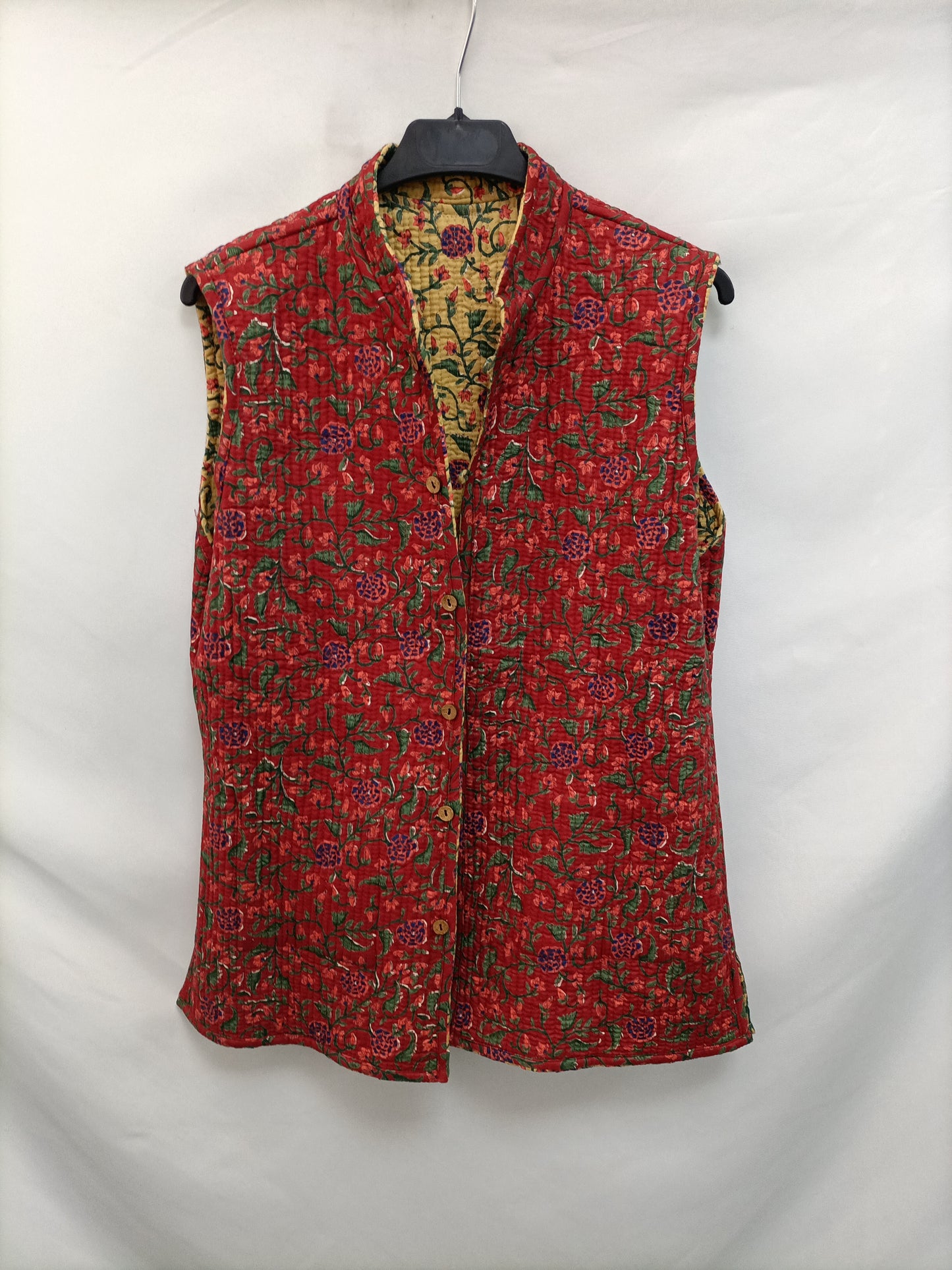 ZUA. Chaleco flores reversible T.l