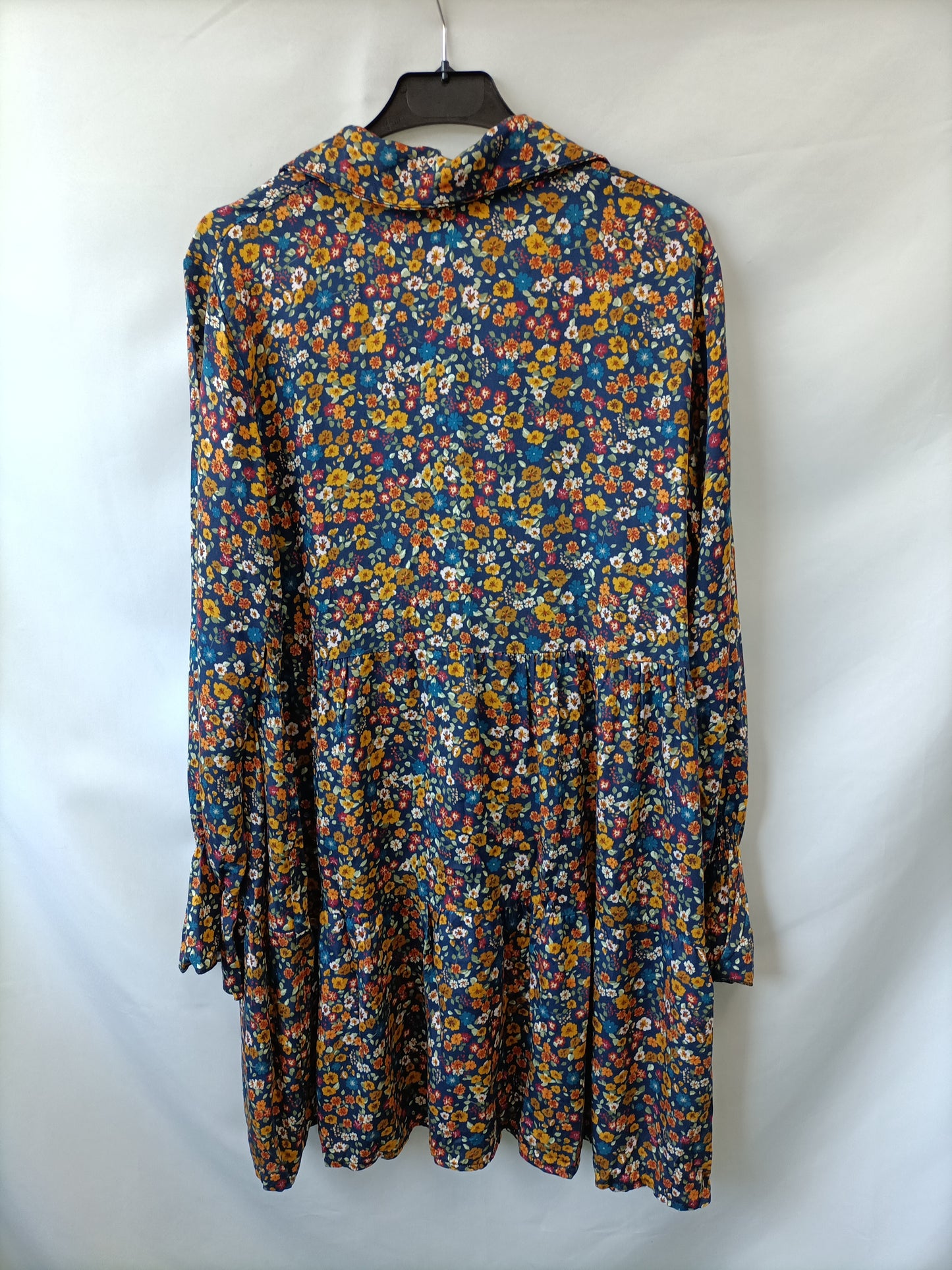HUG&CLAU. Blue floral dress Tm/l