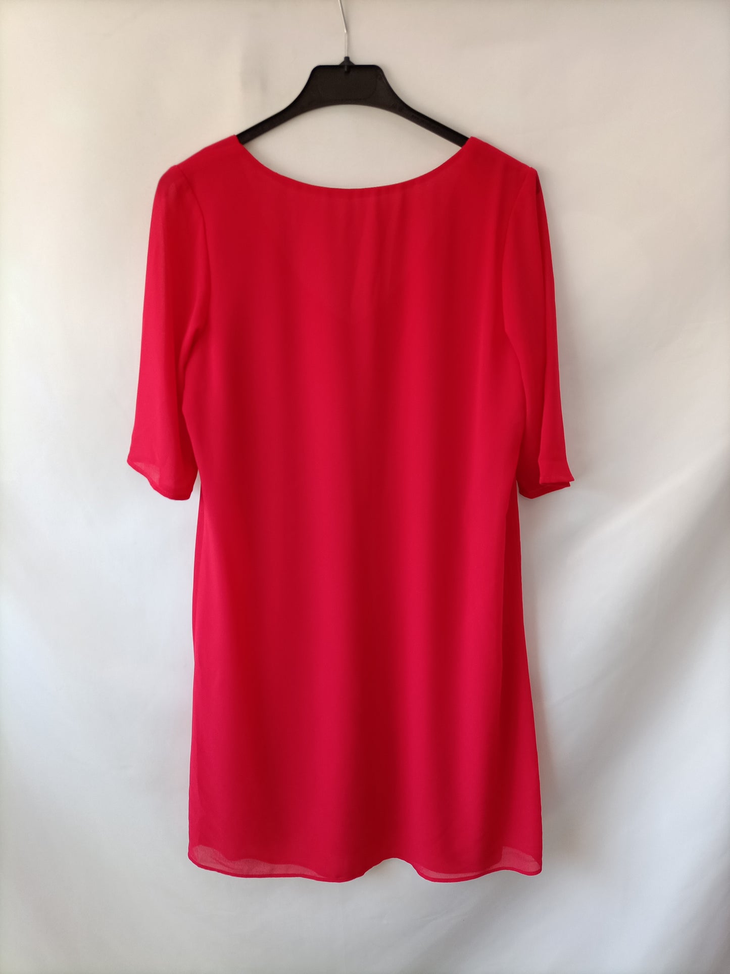 BIMANI. Vestido rojo fluido T.m