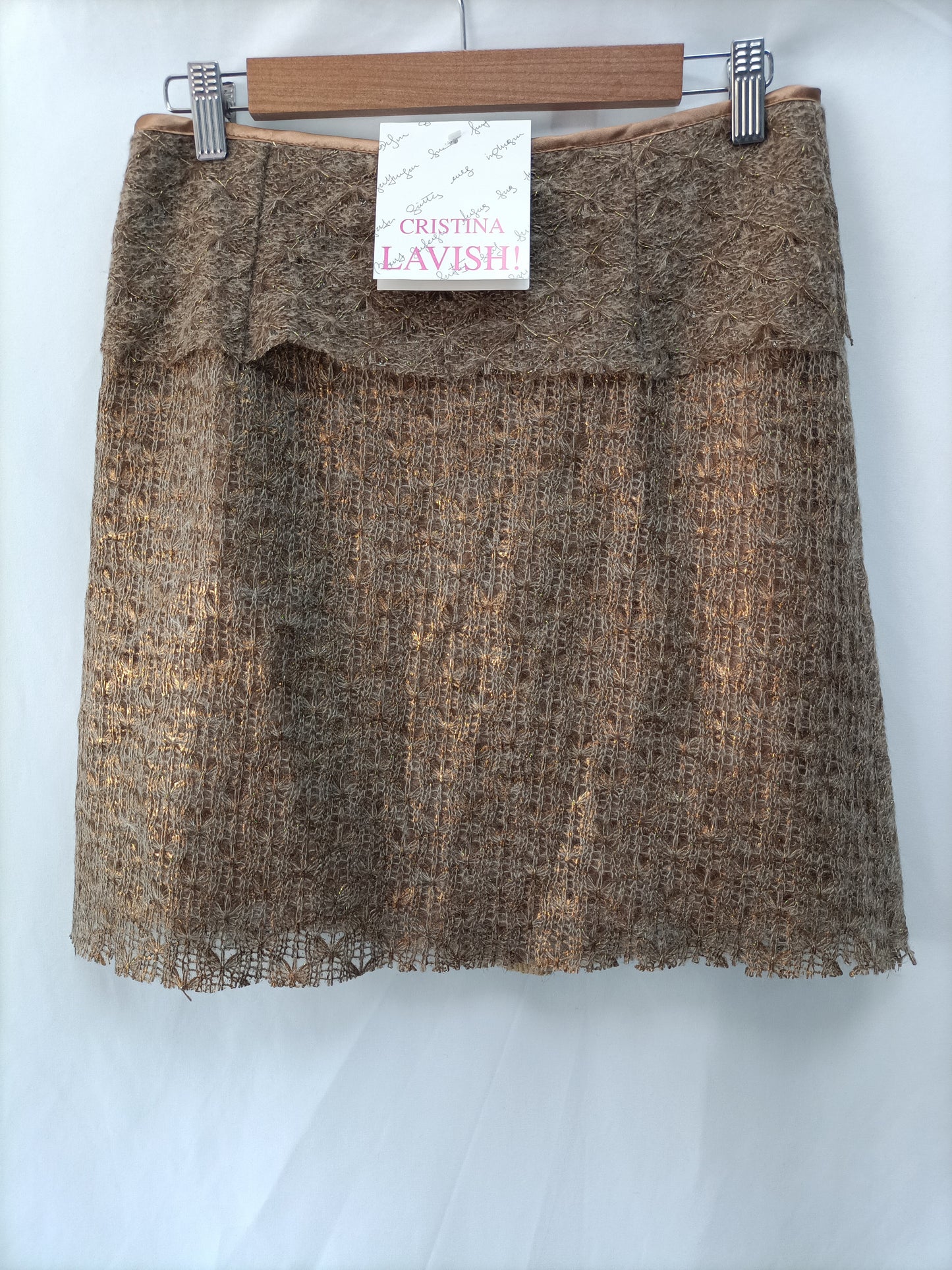 CRISTINA LAVISH. Falda dorada T.l