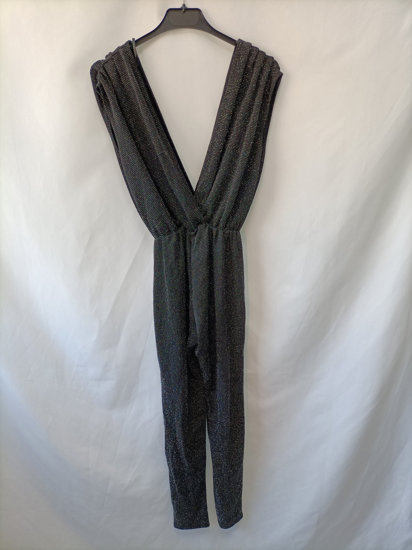 RARE LONDON.Mono negro hilos plateados T.xs/s