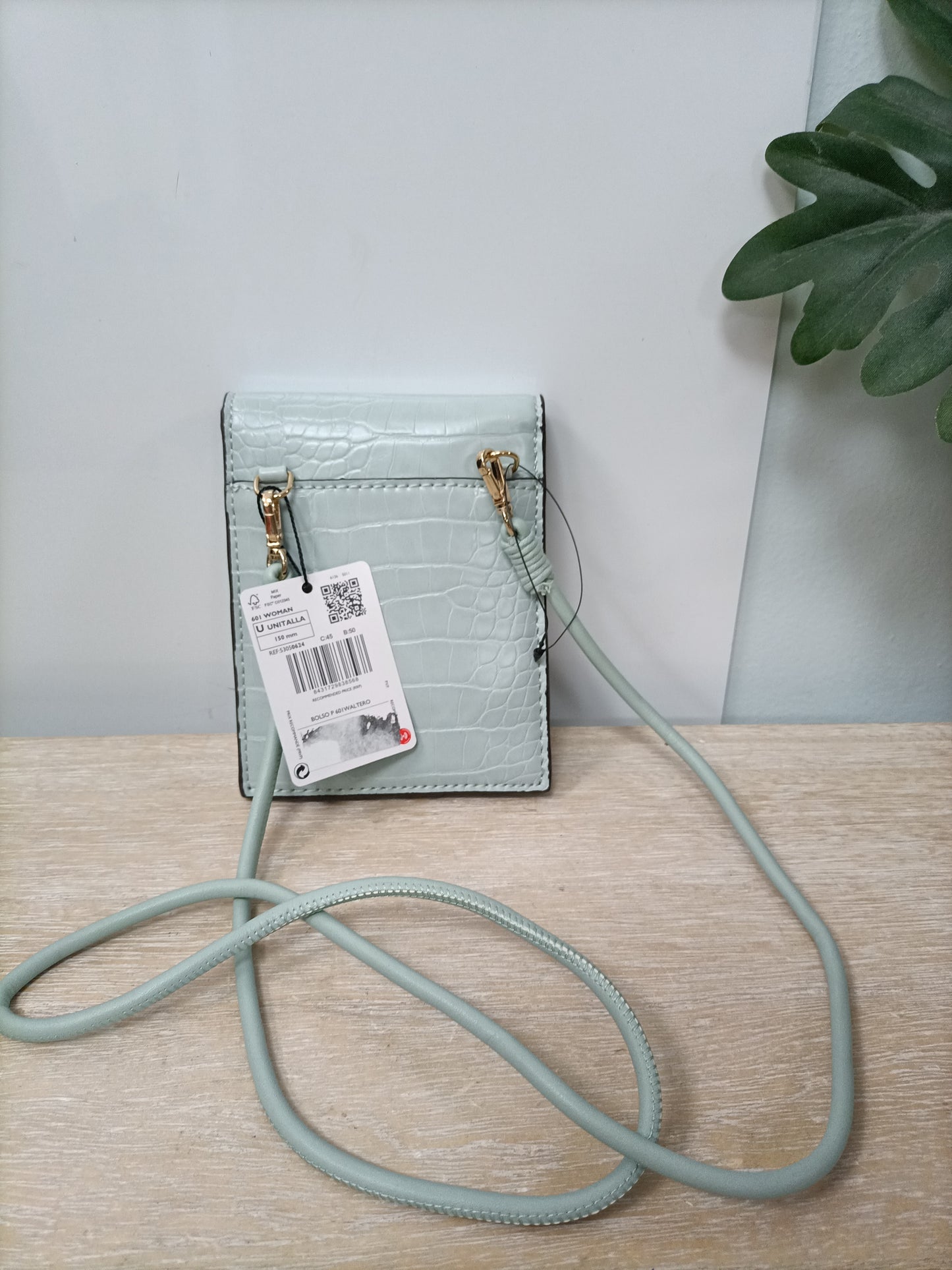 MANGO. Mini blue bag