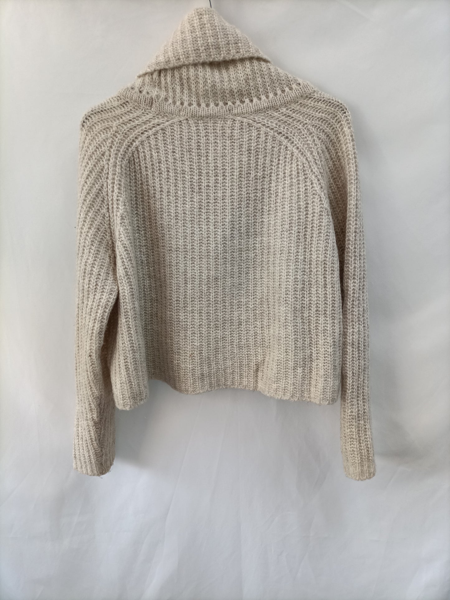 ZARA. Jersey jaspeado beige T.s