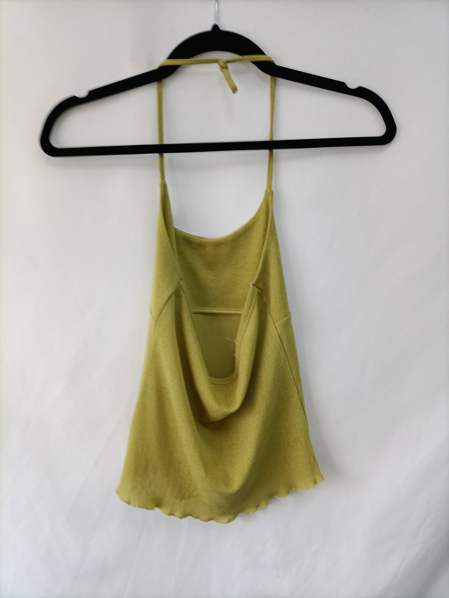 S.FASHION. Top verde elástico T.u(s)