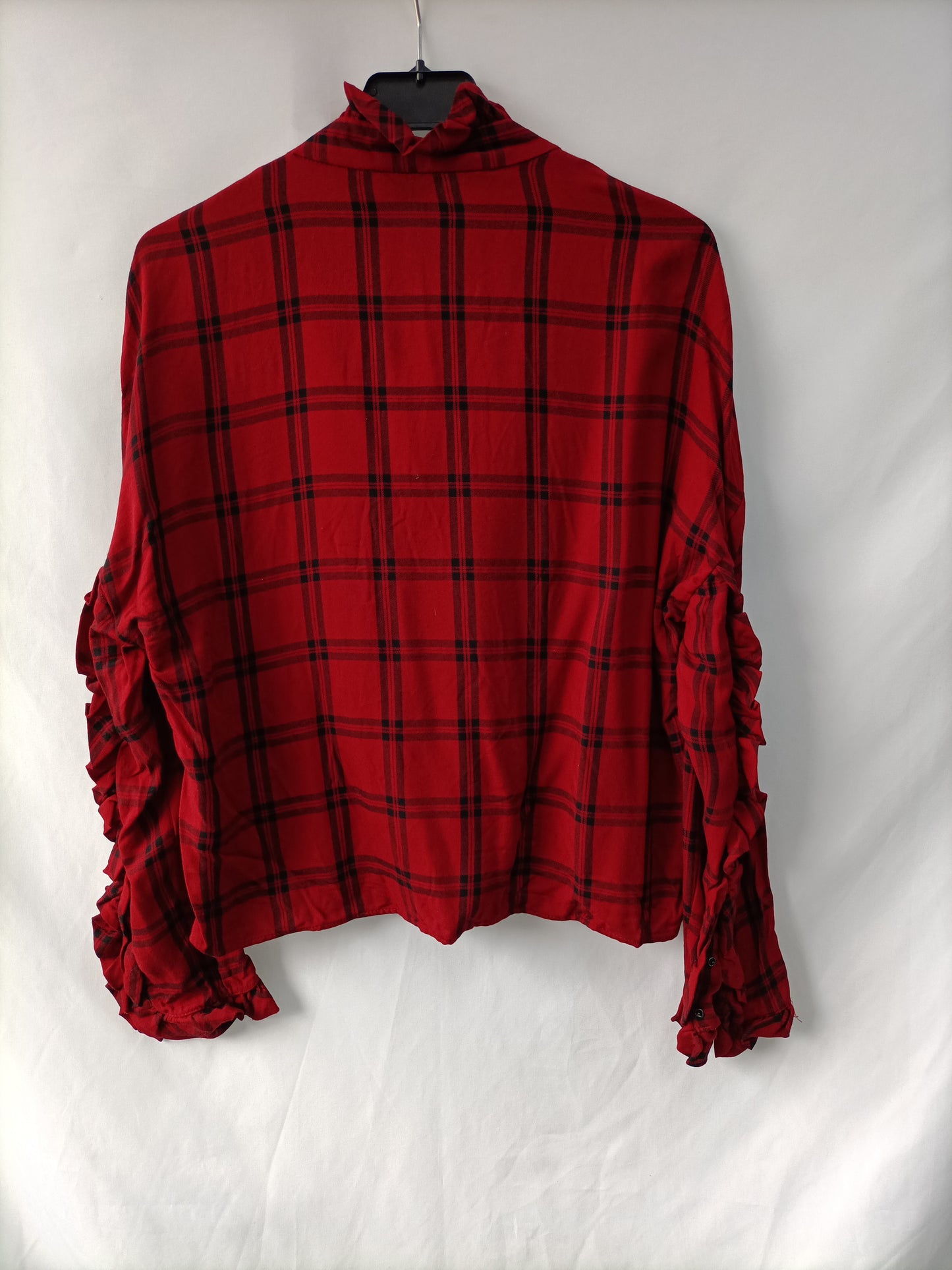 MarketZARA. Camisa roja cuadros T.xs