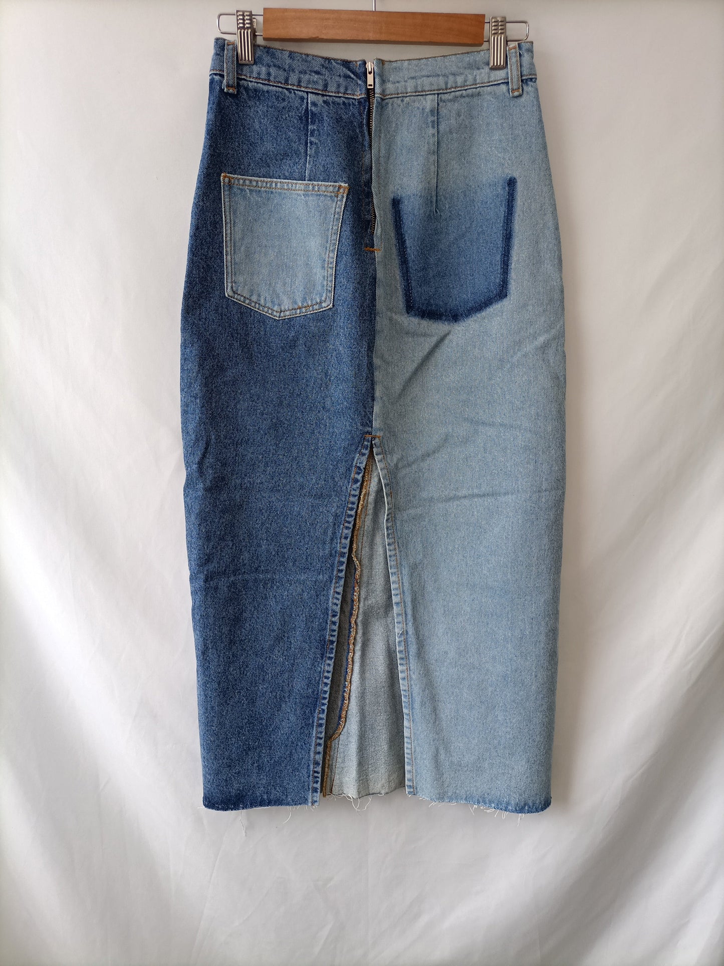 ZARA. Falda larga denim T.s