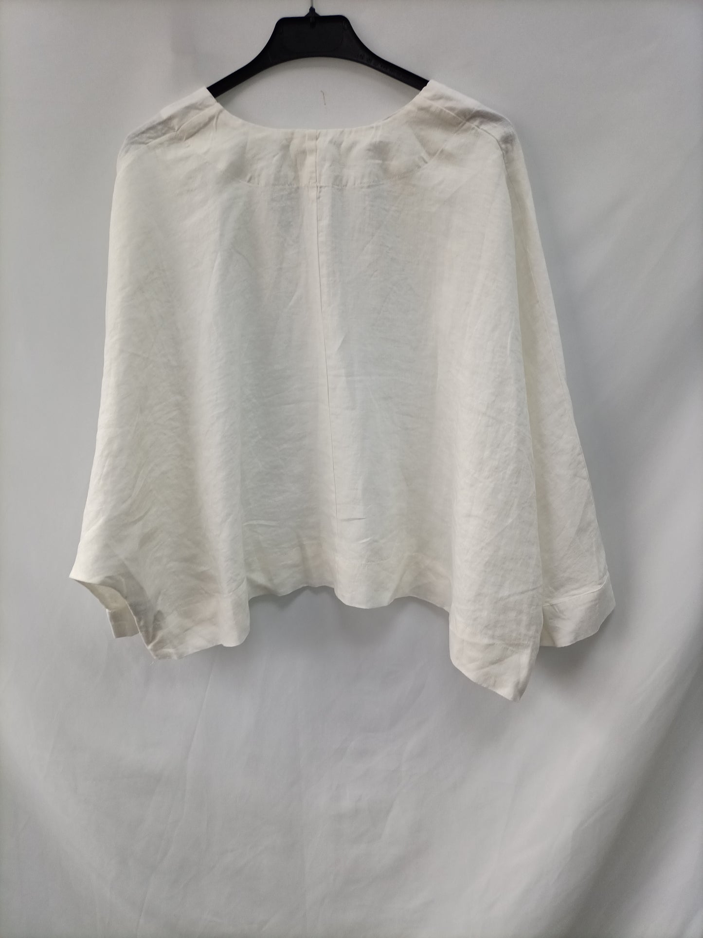 OYSHO. Blusa blanco lino T.s