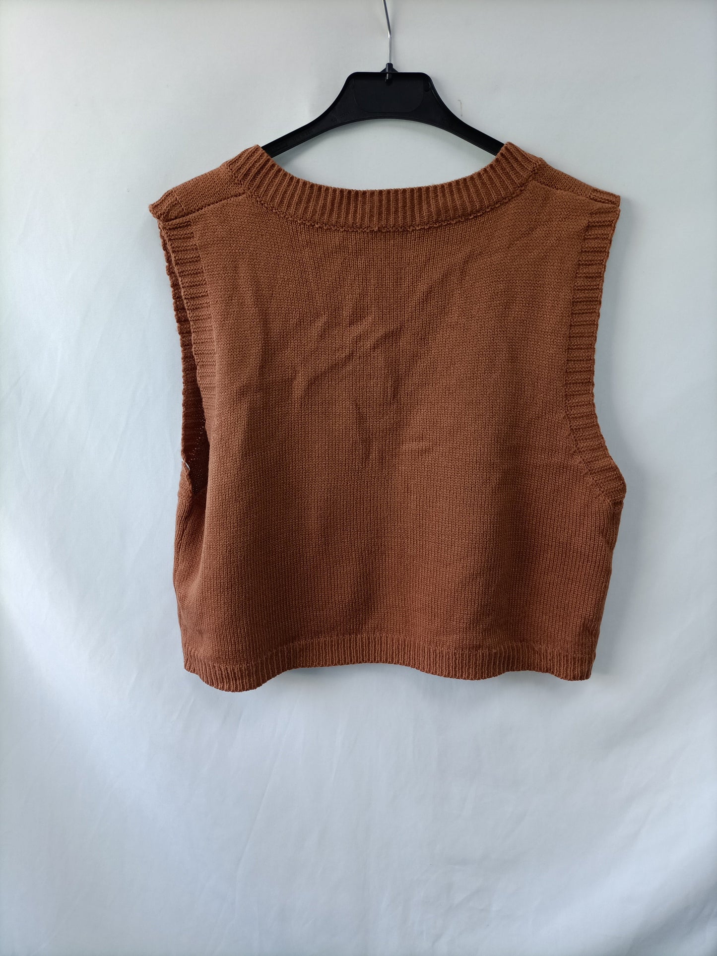 SHEIN. Top punto marrón T.l