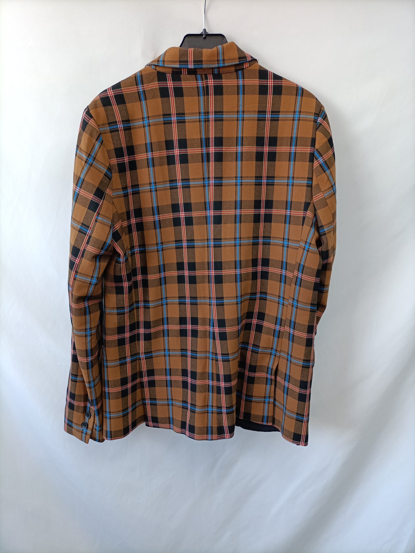 market.BERSHKA. Blazer de cuadros T.l