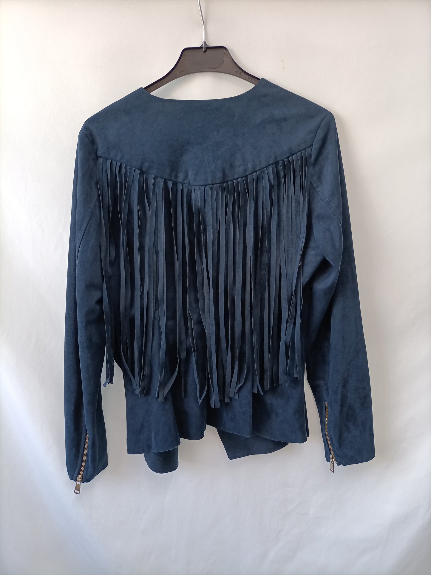 PINK BOOM. Chaquetaa antelina flecos T.l