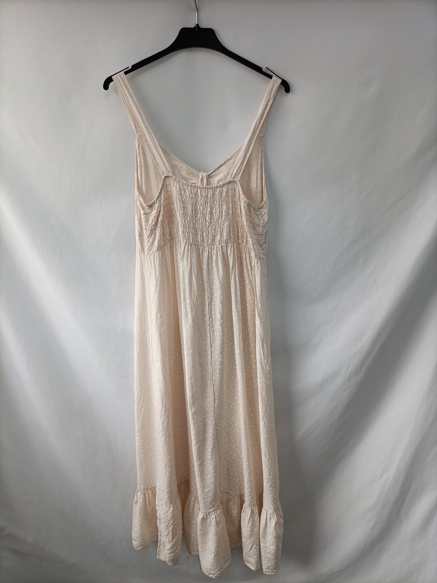 OTRAS. Vestido beige lunares T.u(m)