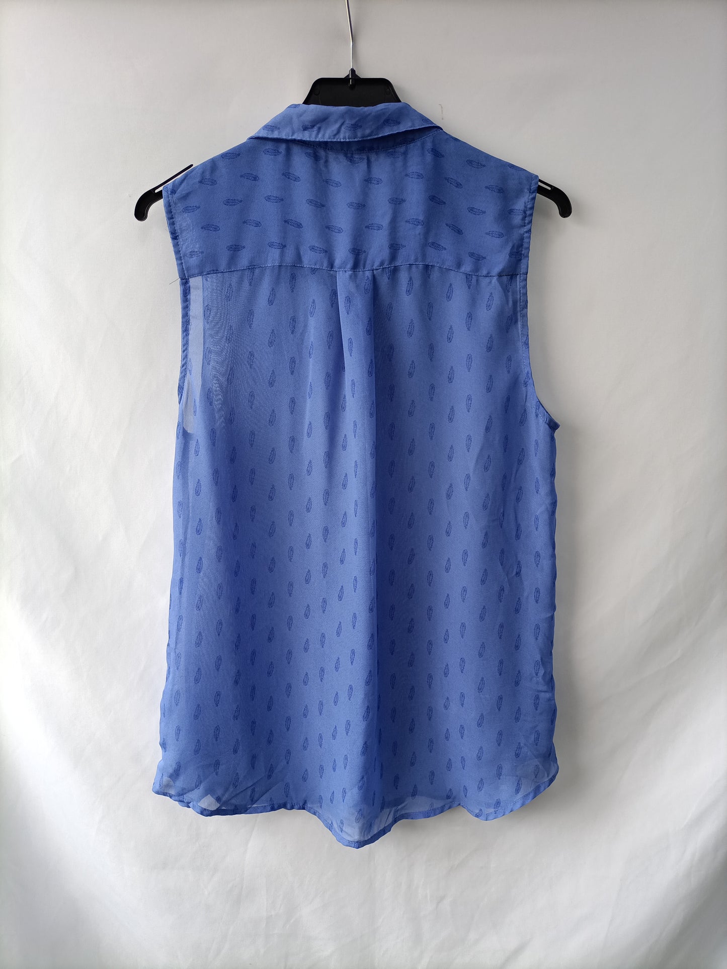 WOMAN. Blusa azul plumas T.m