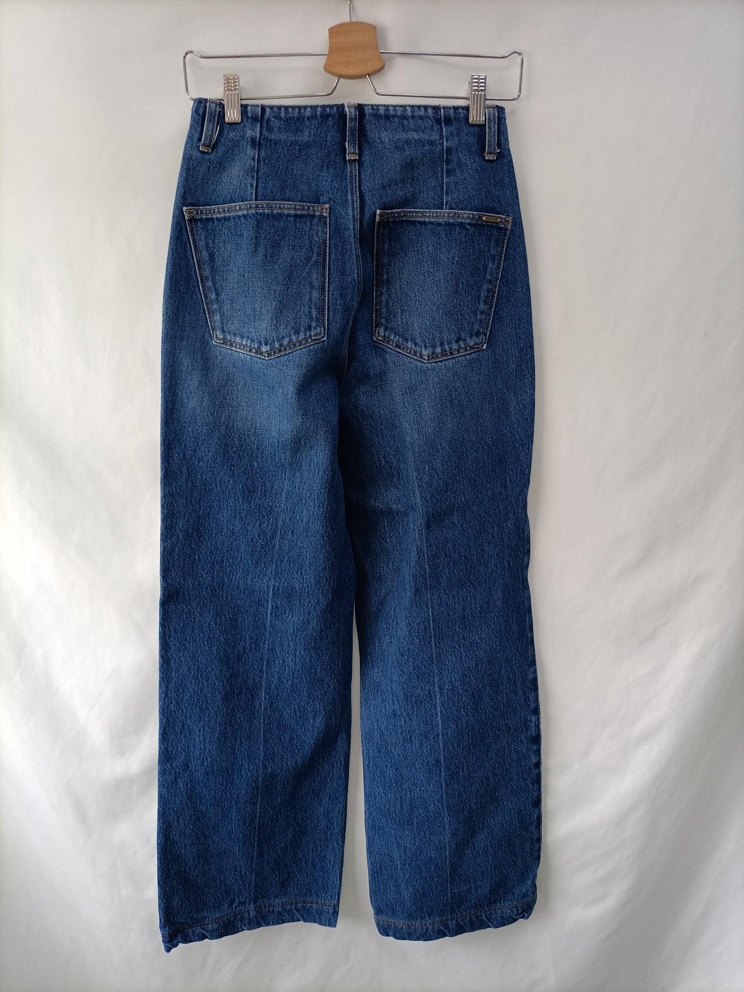 MASSIMO DUTTI. Pantalón ancho pinzas T.34