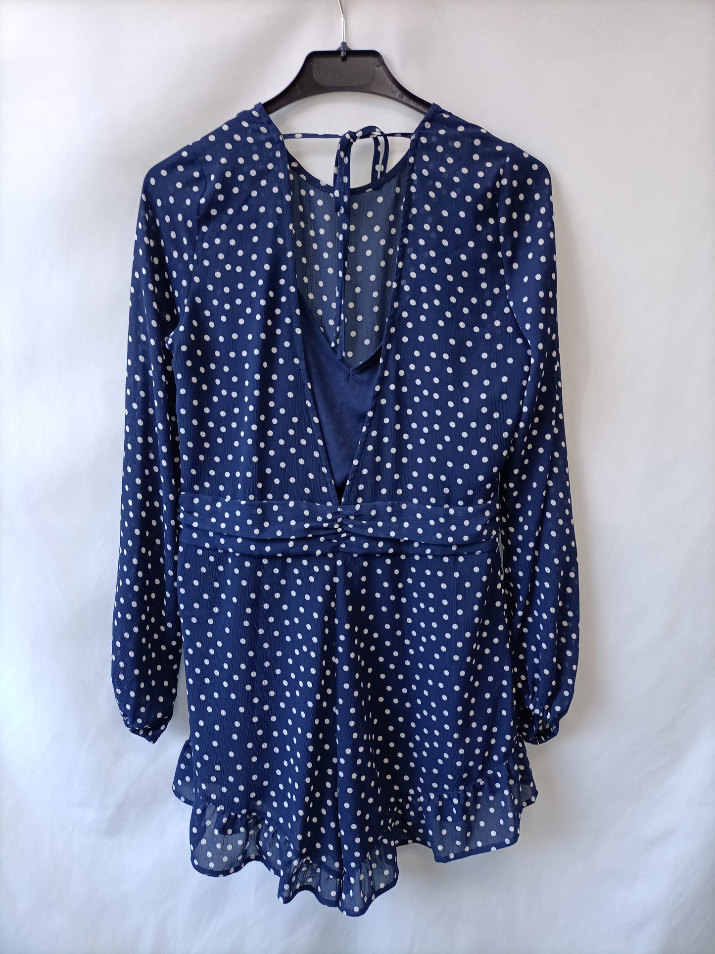 H&M. Mono azul lunares T.36