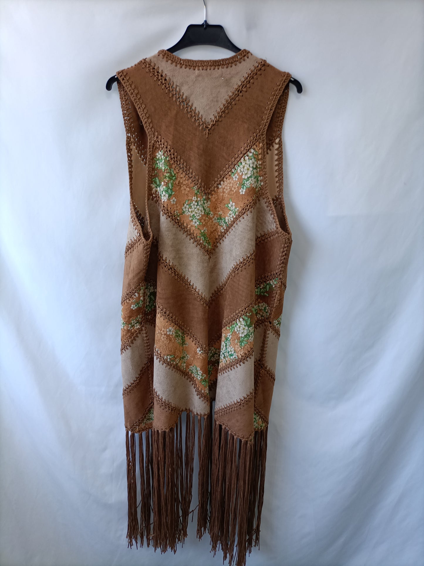 MISSKOO. Chaleco Antelina flecos T.s/m