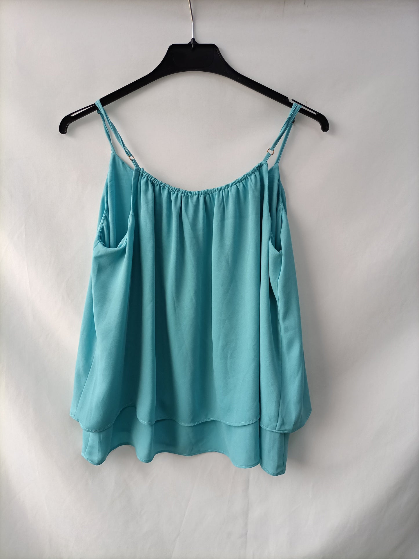 MANGO. Top turquesa T.m