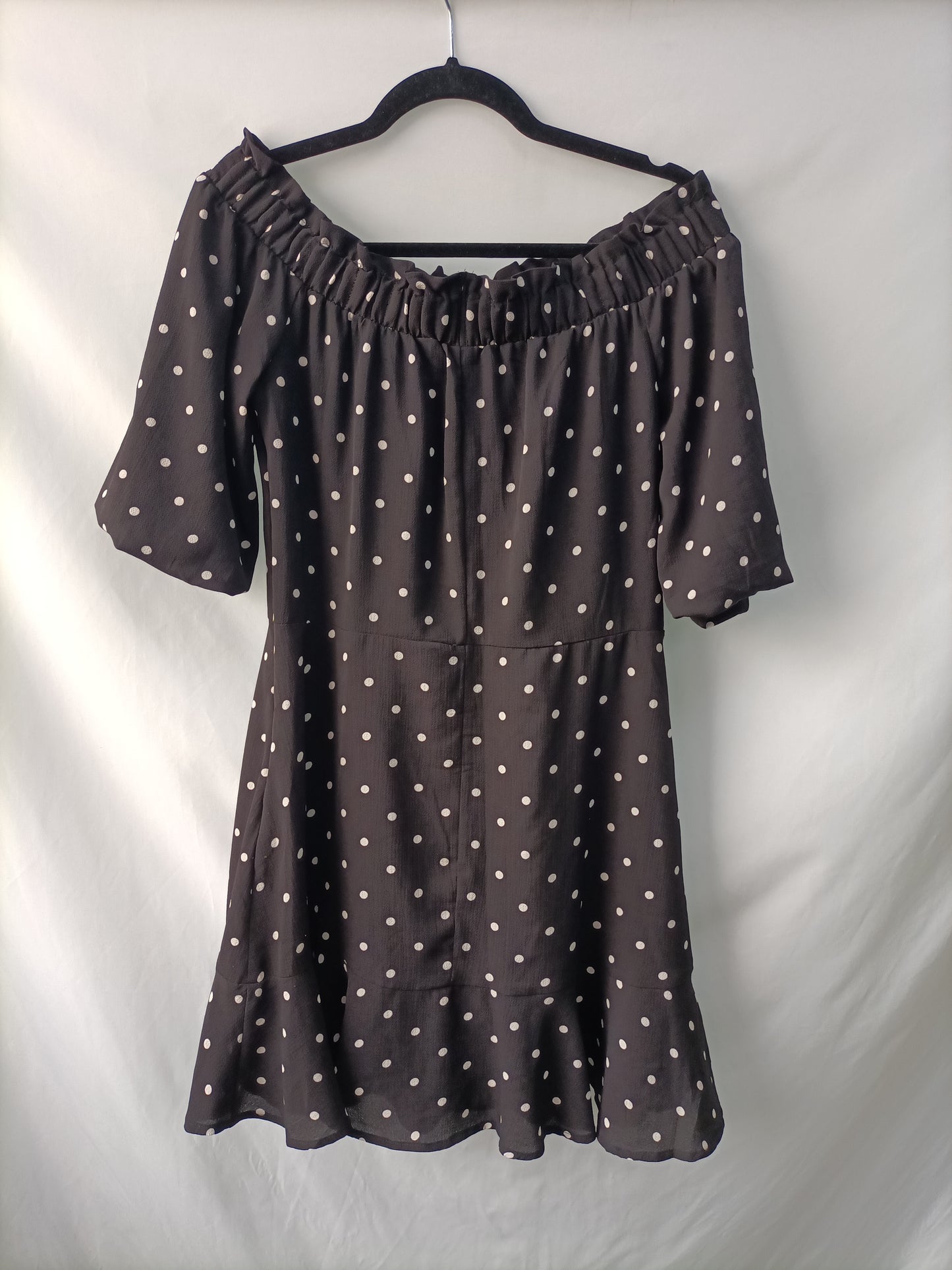 MANGO. Vestido corto lunares T.l