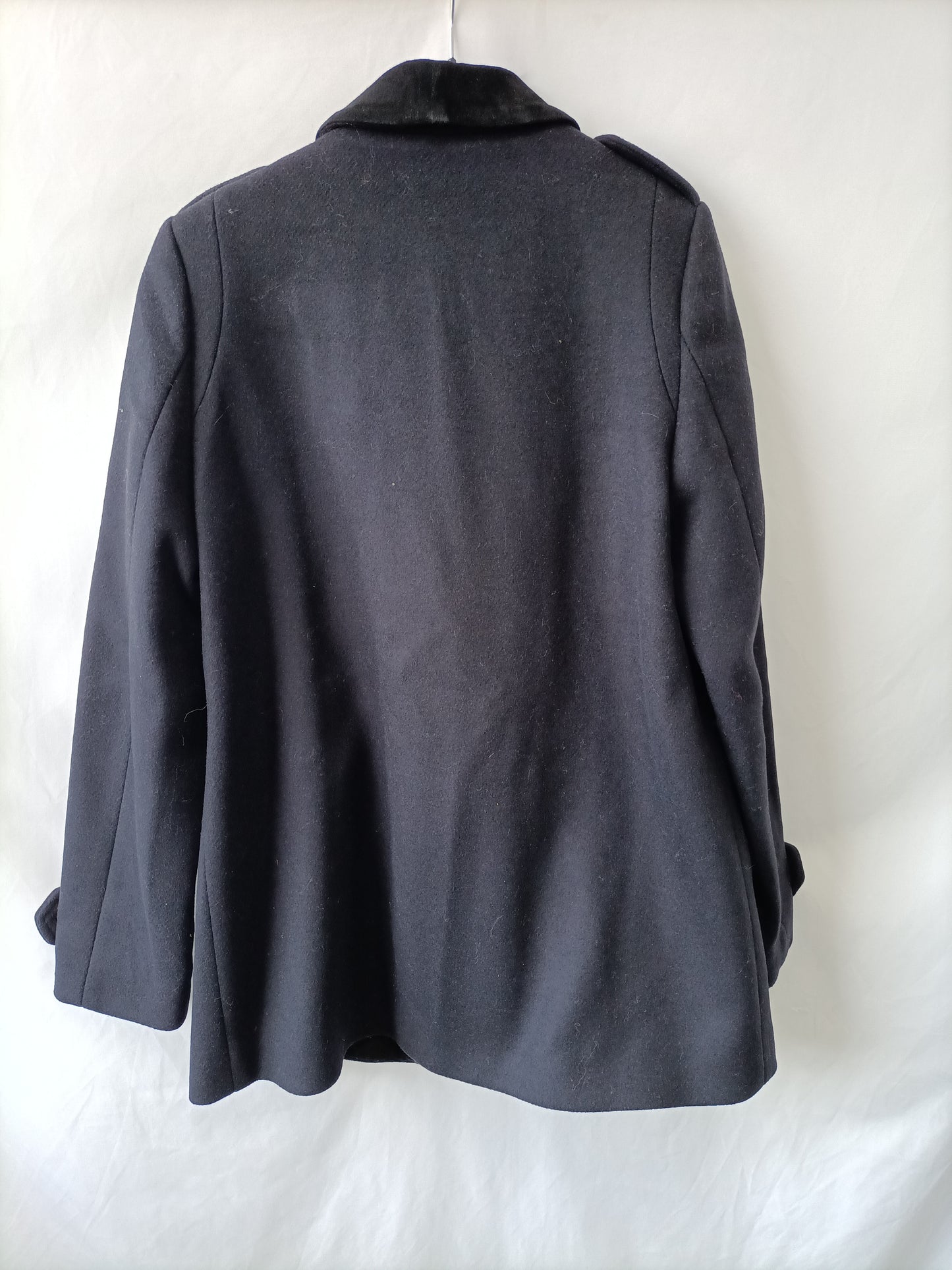 SEZANE. Blue double-breasted coat Tl