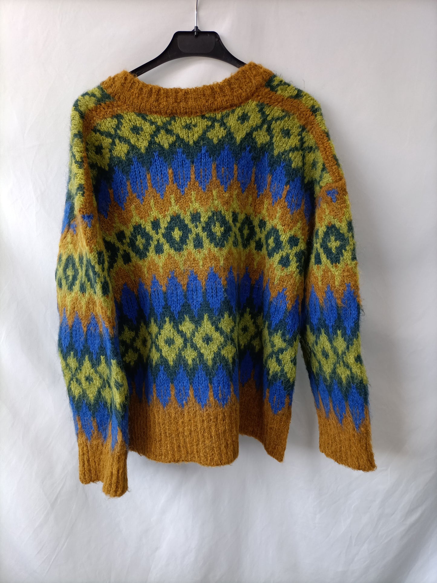 MOMONI. Jersey mostaza dibujos T.s