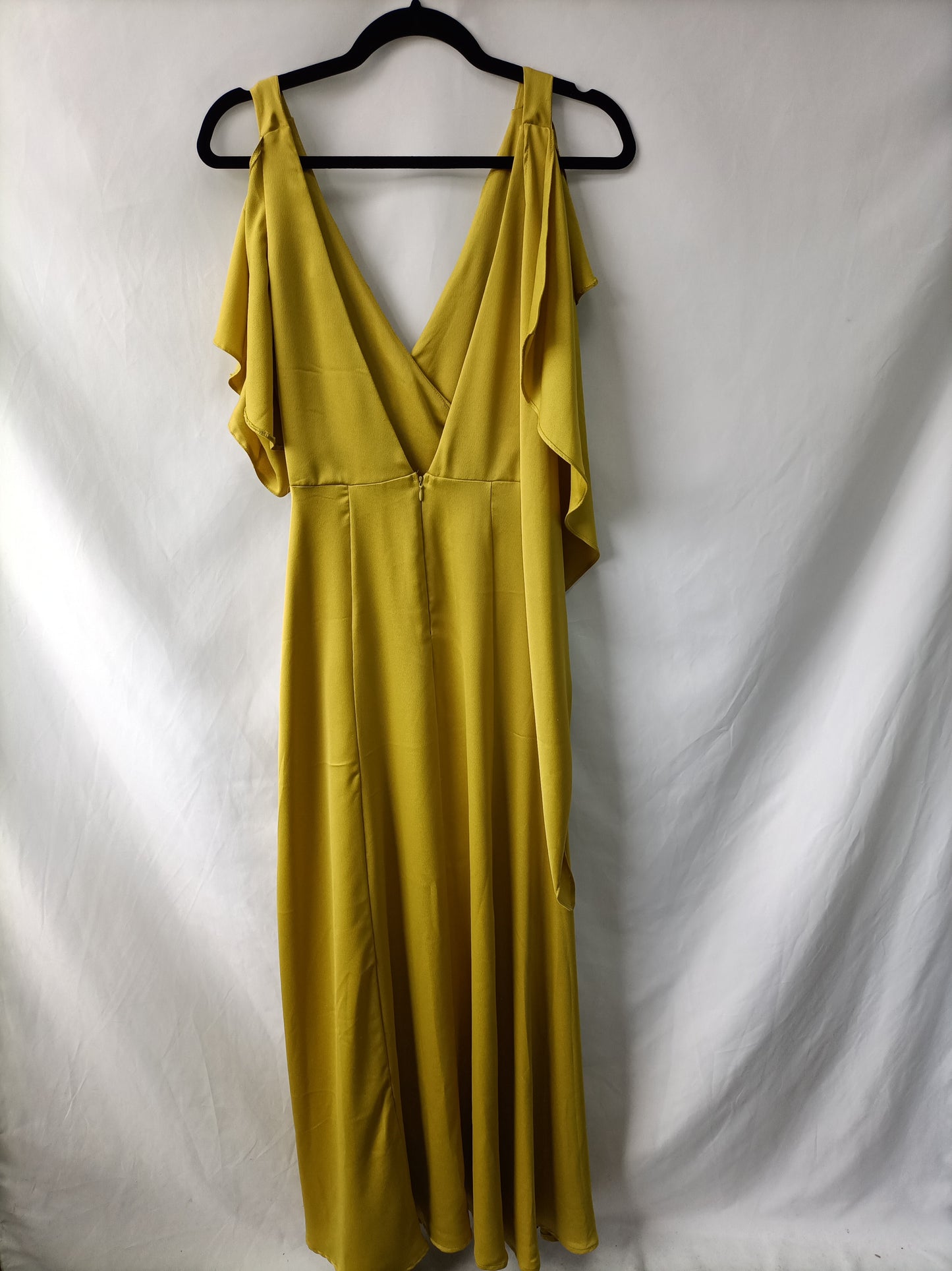 TRUE VIOLET. Vestido largo volante T.8(36)