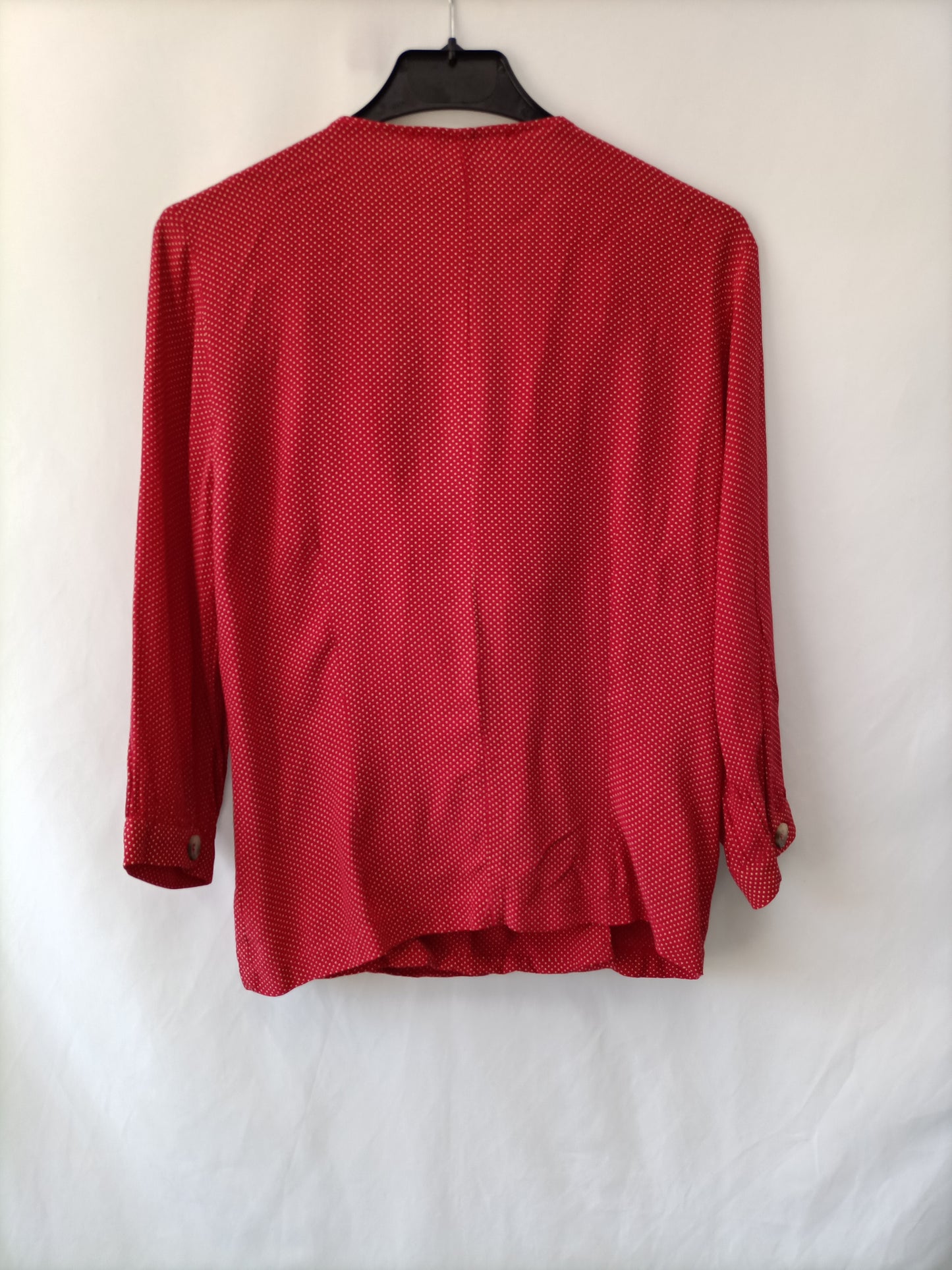 MANGO. Blusa cruzada lunares T.s