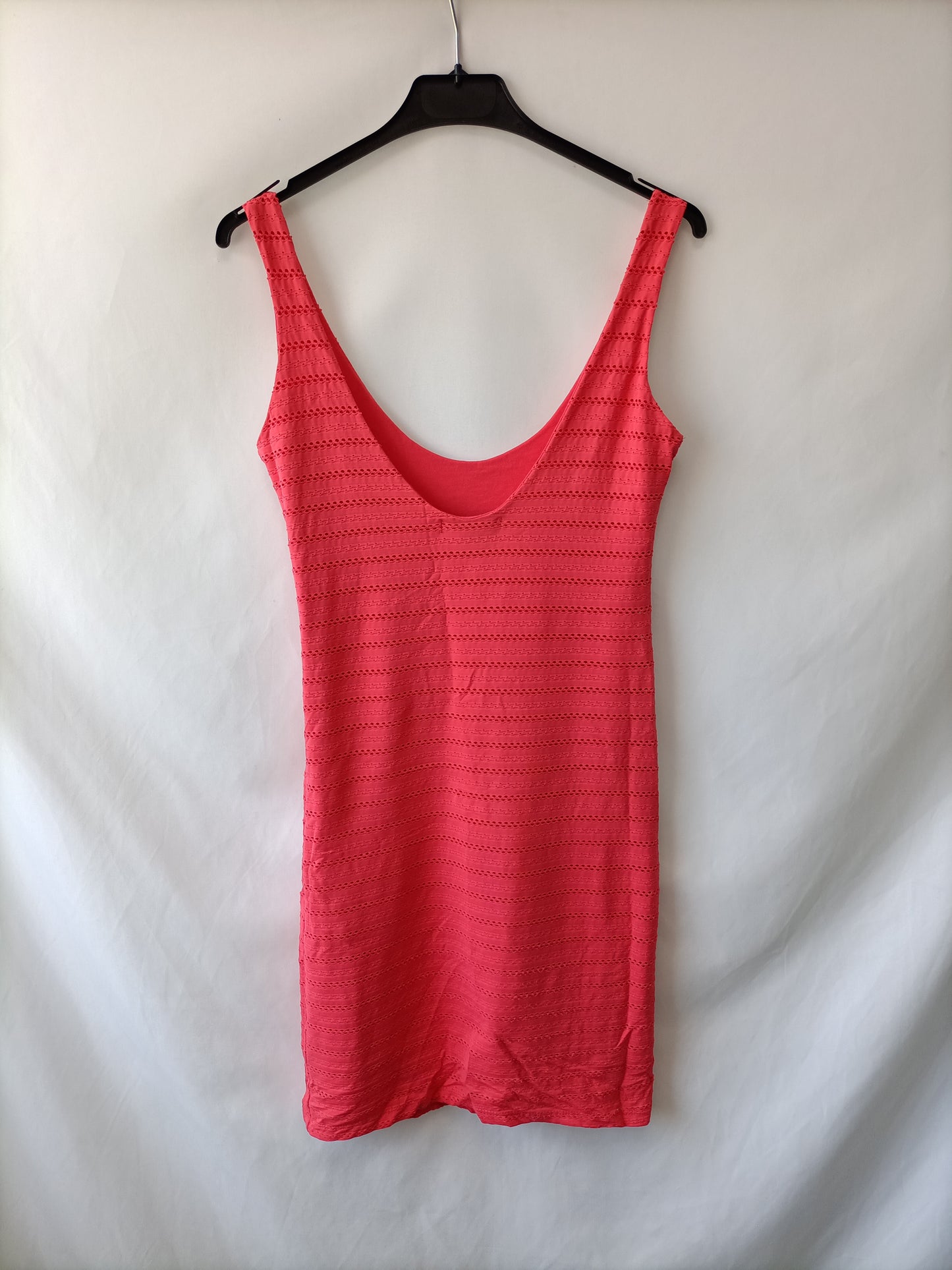ZARA.Vestido coral T.s