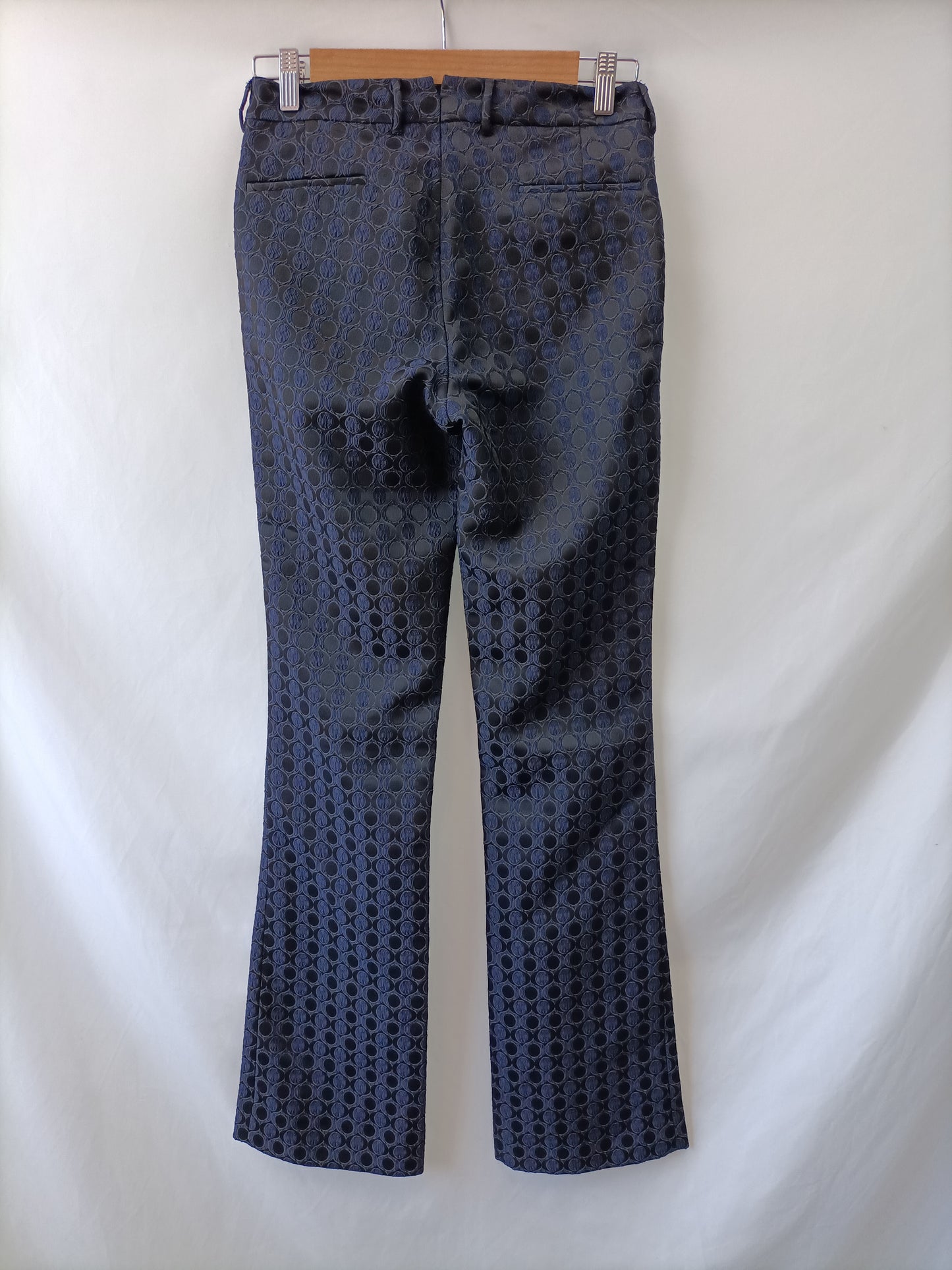 PT01. Blue printed trousers S.40(34)