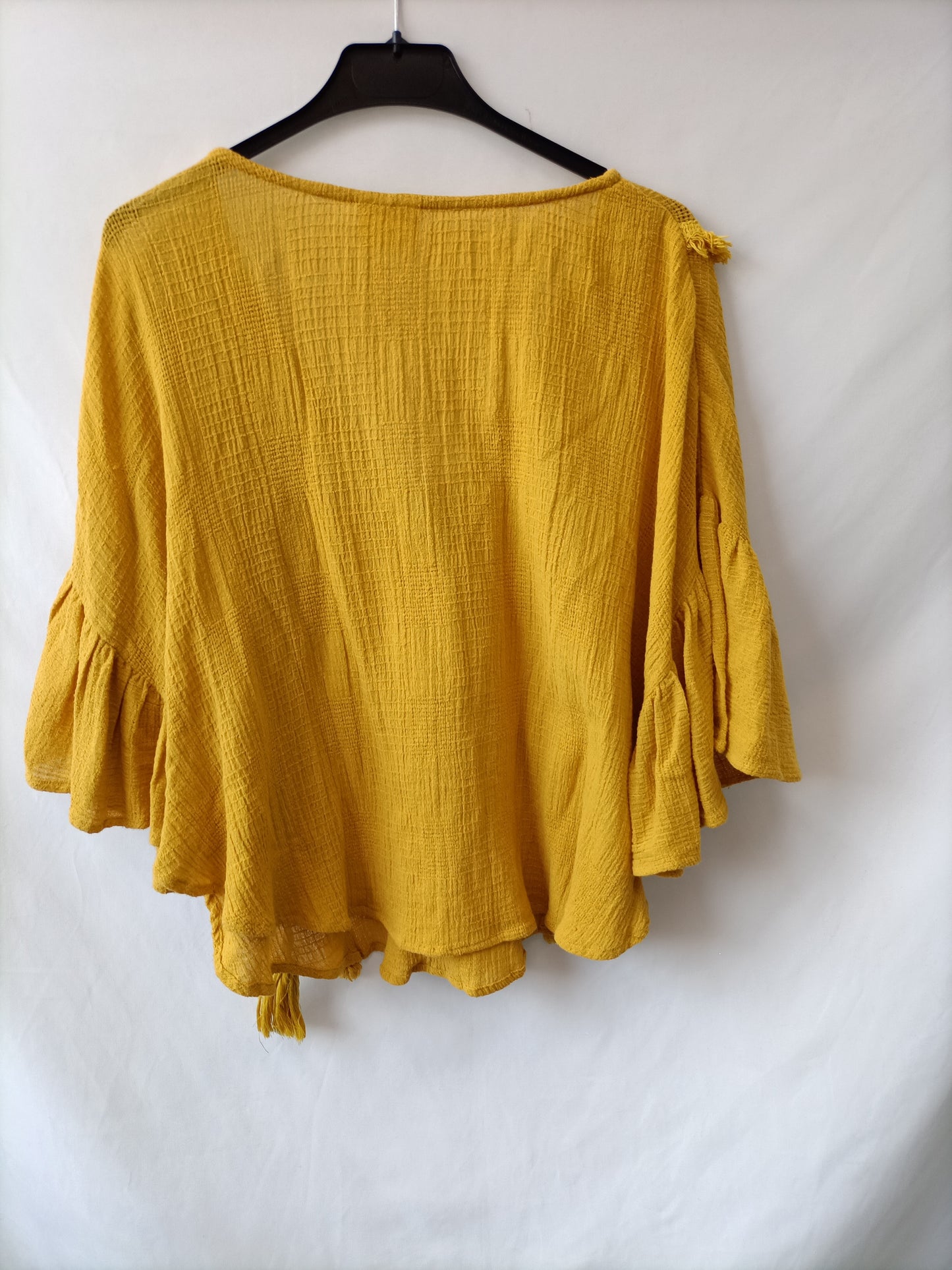 TEN TWELVE.Blusón amarillo flexos T.s/m