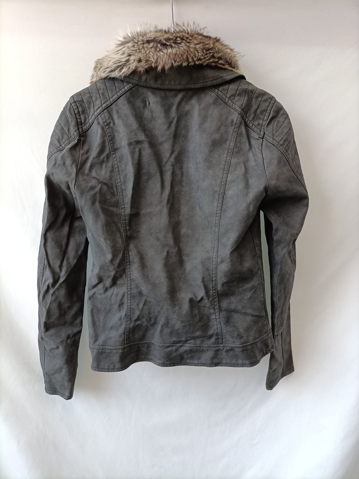 ONLY. Waxed grey jacket size 36