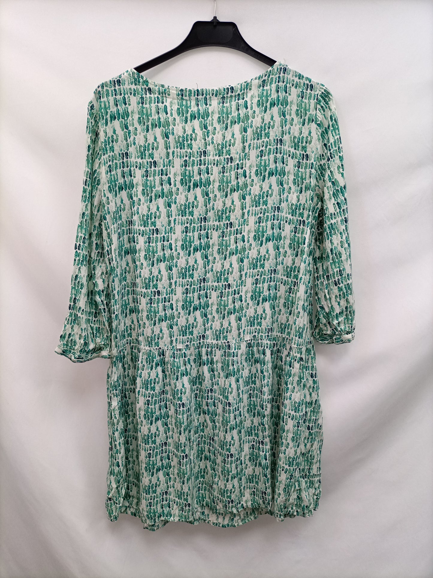 LA REDOUTE.Vestido estampado verdes T.40