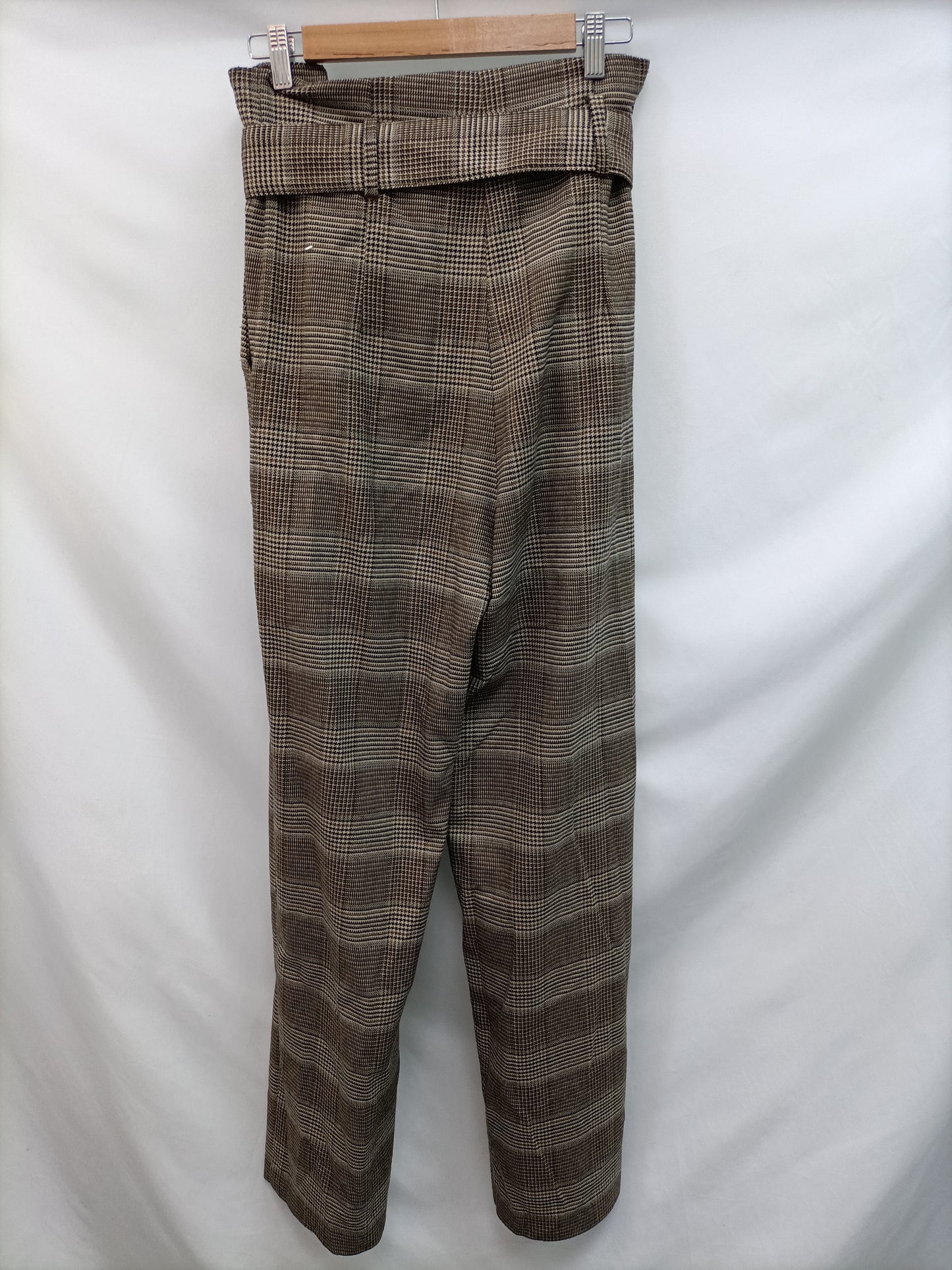 MANGO. pantalon fluido pata de gallo T.34