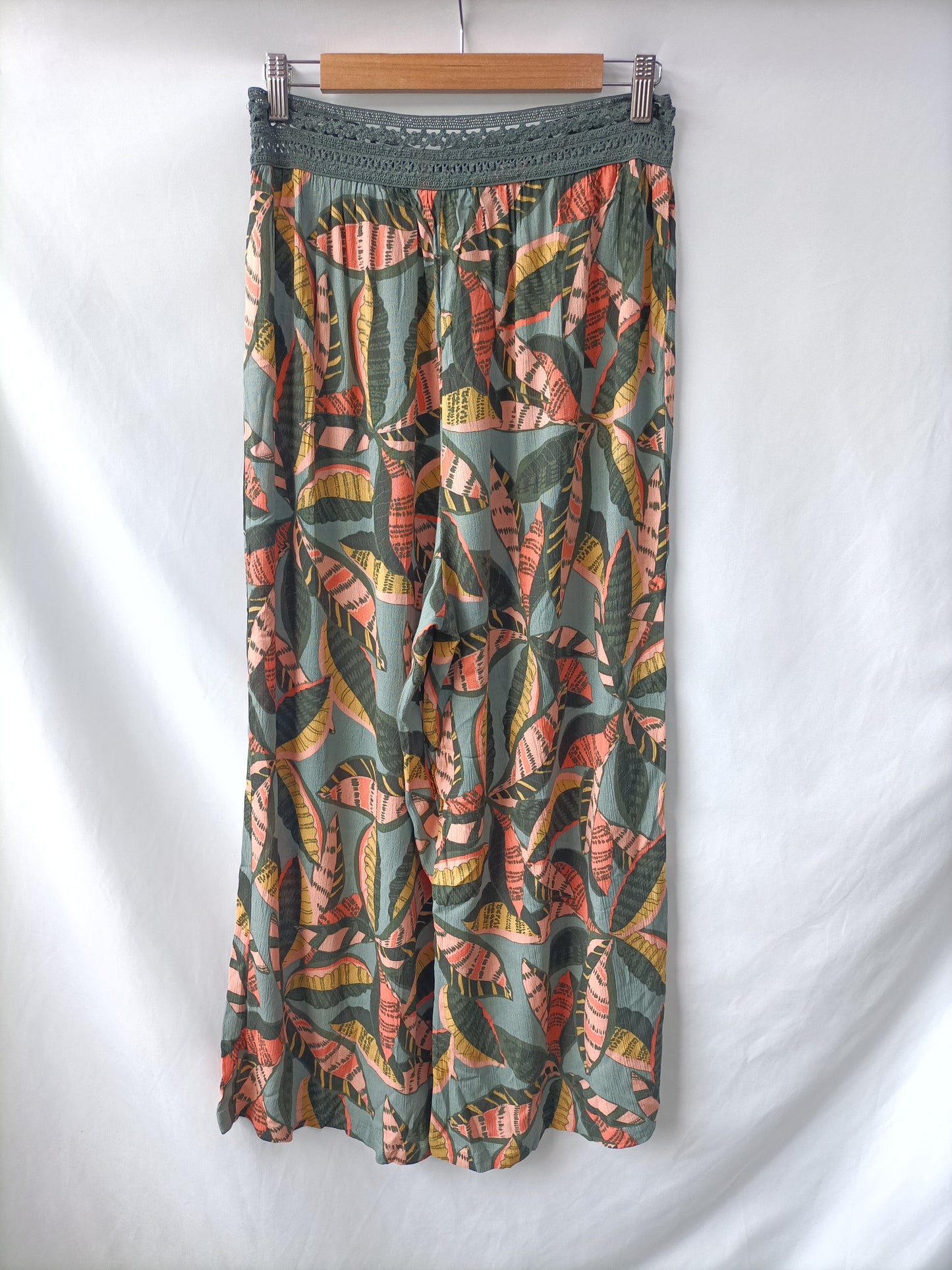 WOMEN'SECRET. Pantalón Fluido hojas T.xl