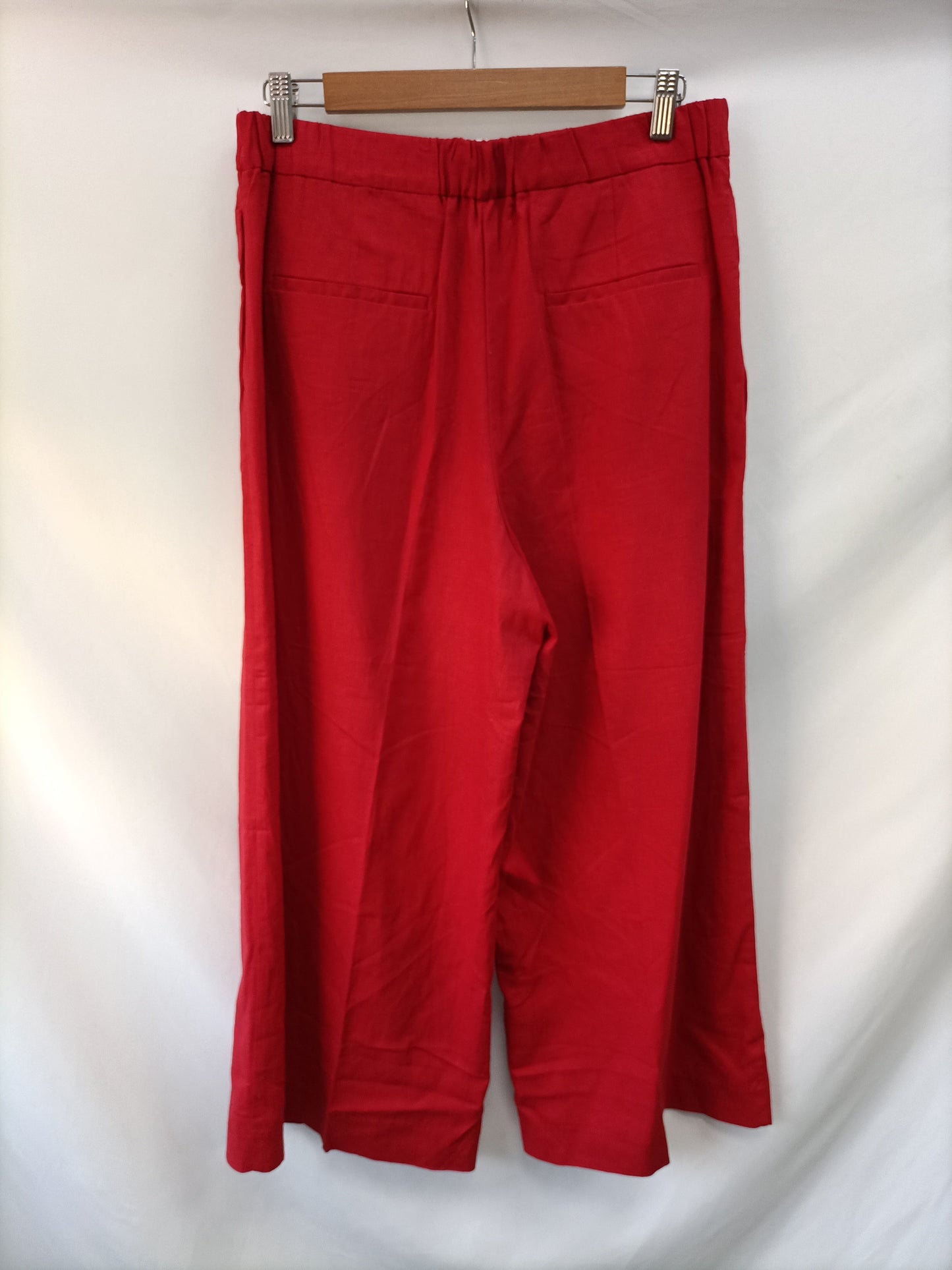 MANGO. Pantalón culotte lino T.40