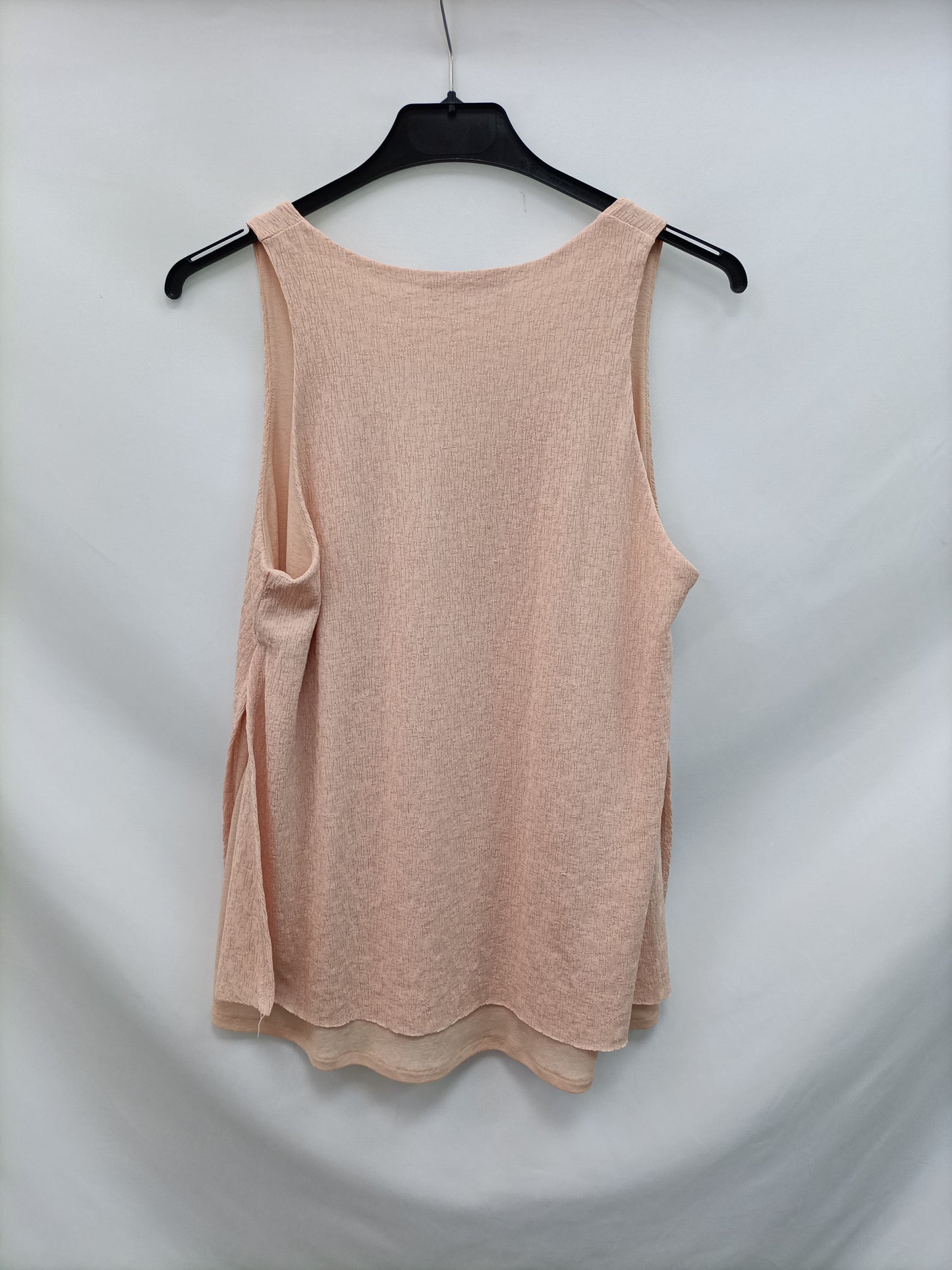 MANGO. Top rosa elástico T.s