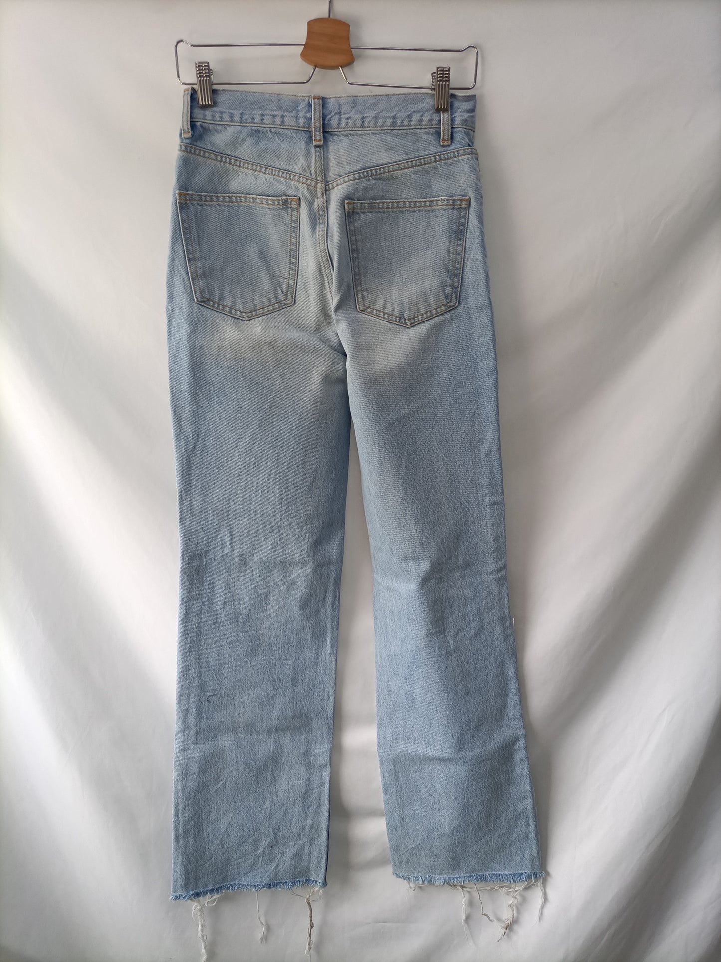 ZARA. Wide-leg ripped trousers, size 36