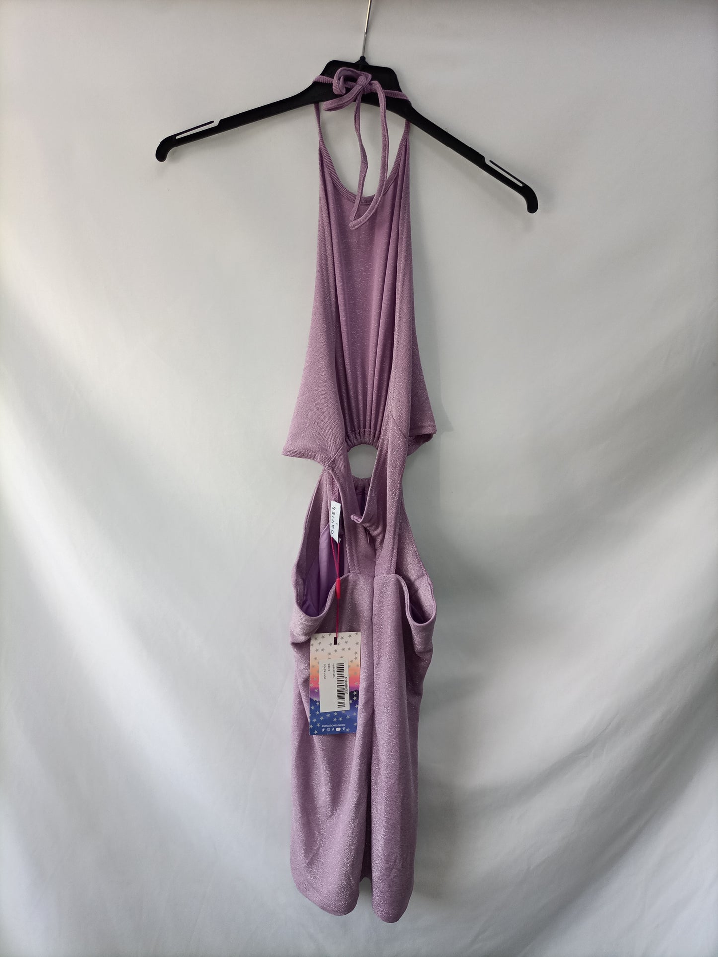 LOAVIES. Vestido lila hilos T.s