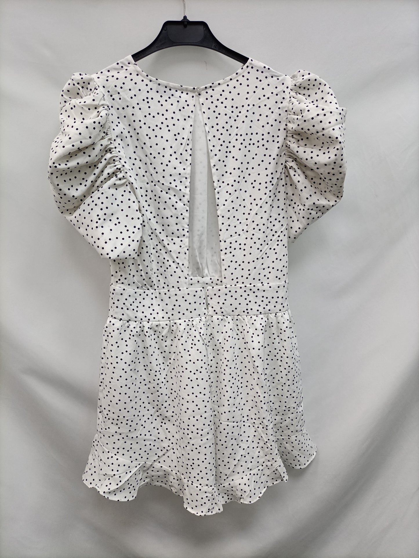 LOAVIES. White polka dot Ts jumpsuit