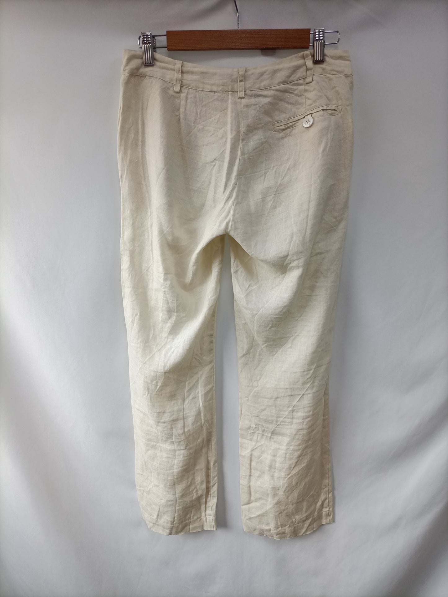 ZARA. Beige linen trousers size 36