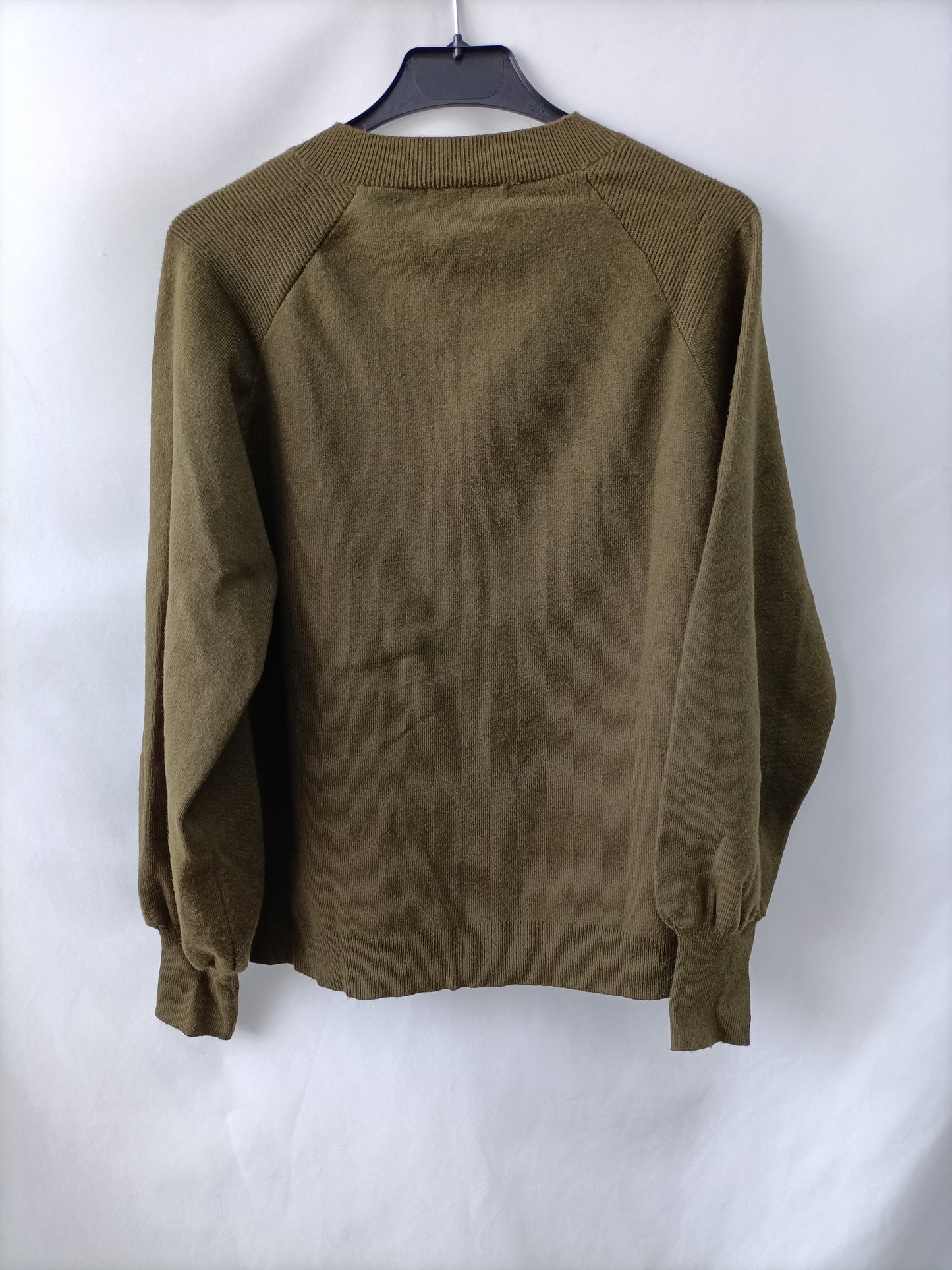 MANGO.Green sweater with button detail Tm