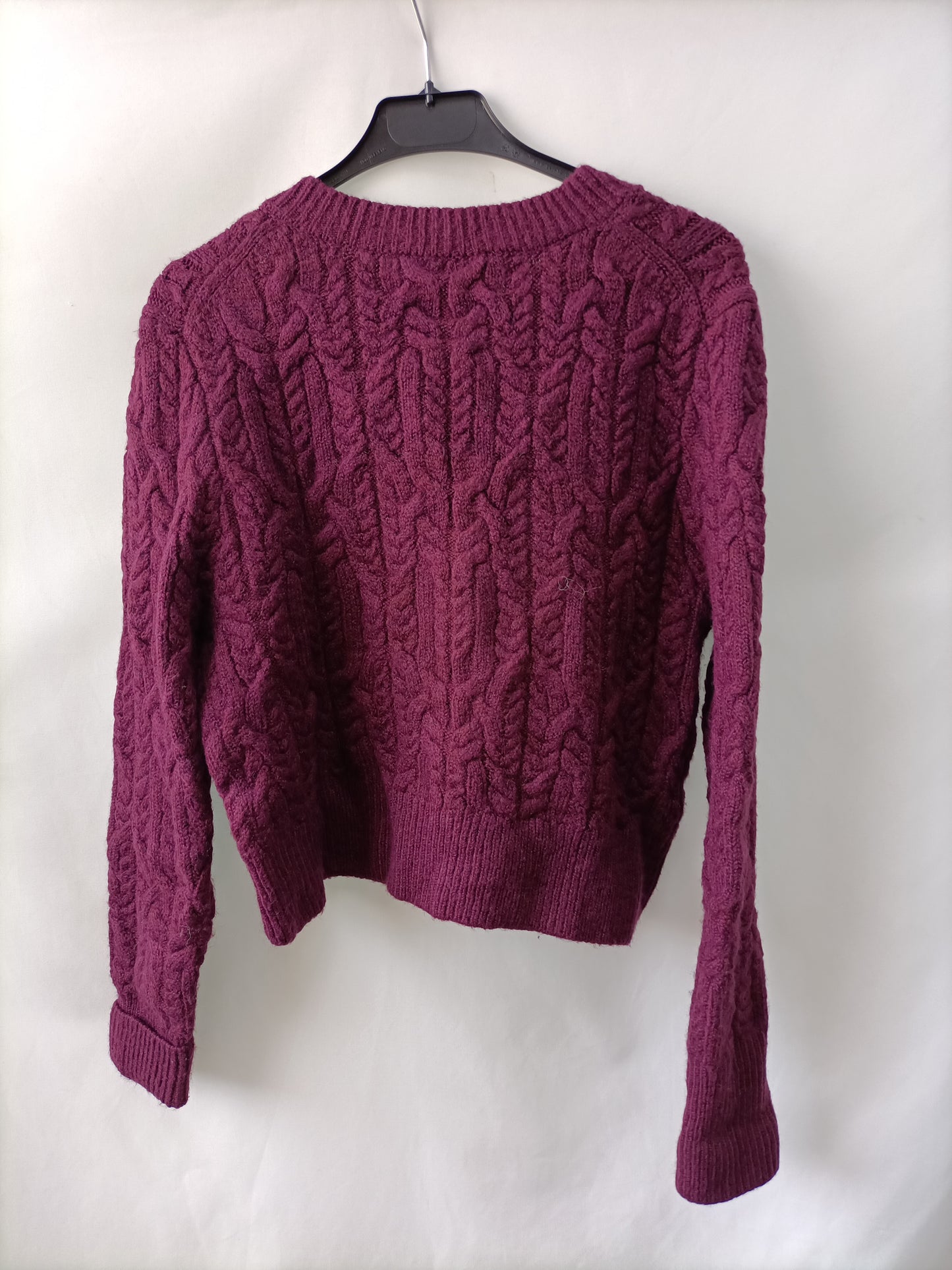 ZARA.Chaqueta gordita burdeos T.s