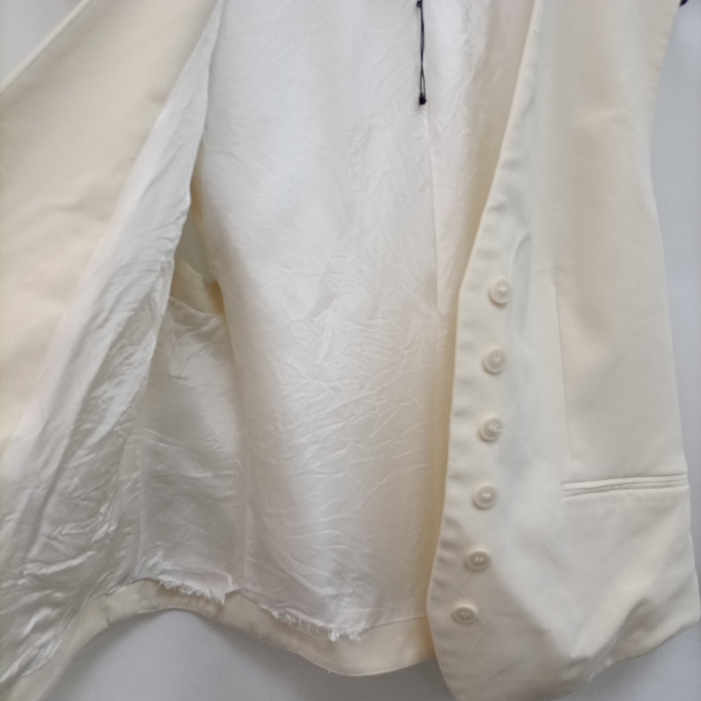 ZARA.Chaleco blanco roto T.m (TARA)