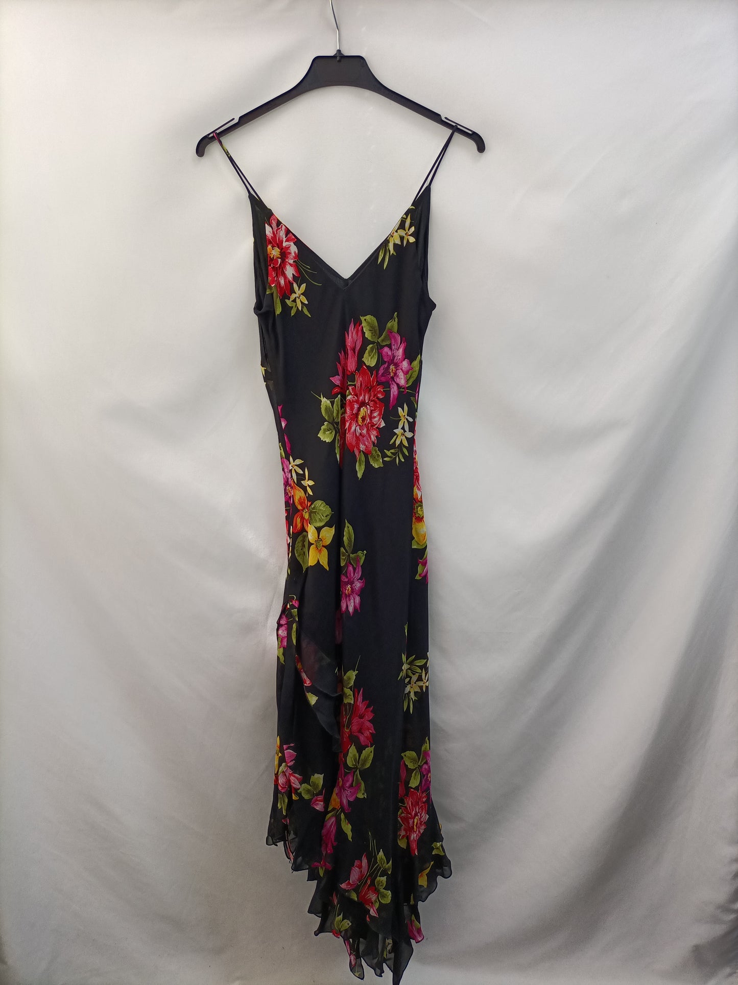 UNIT. Vestido largo flores T.40 (s)
