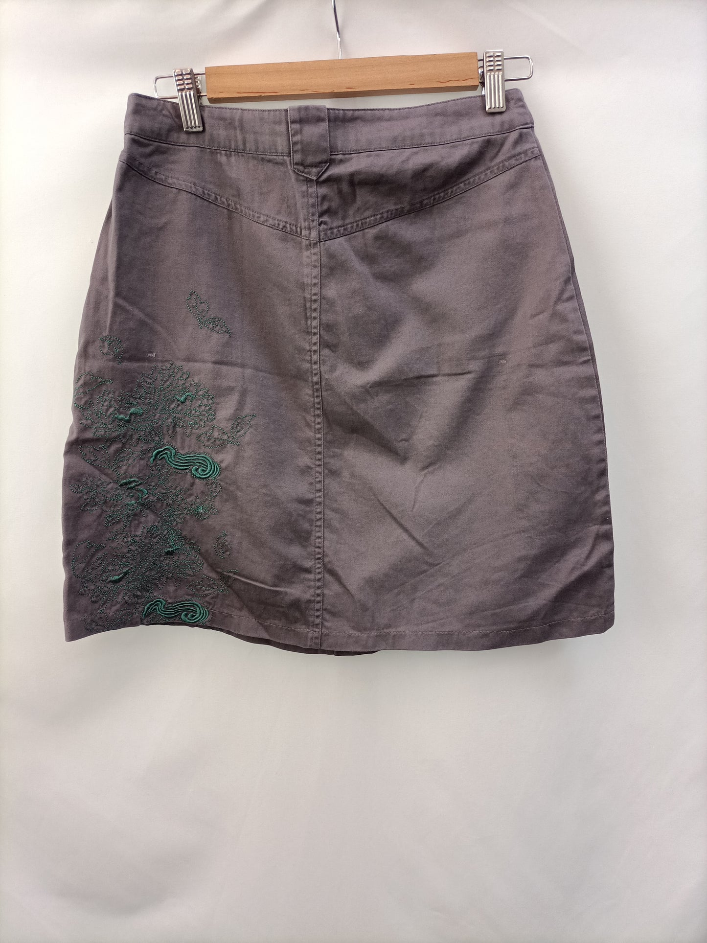 OTHERS. Grey embroidered skirt S.38